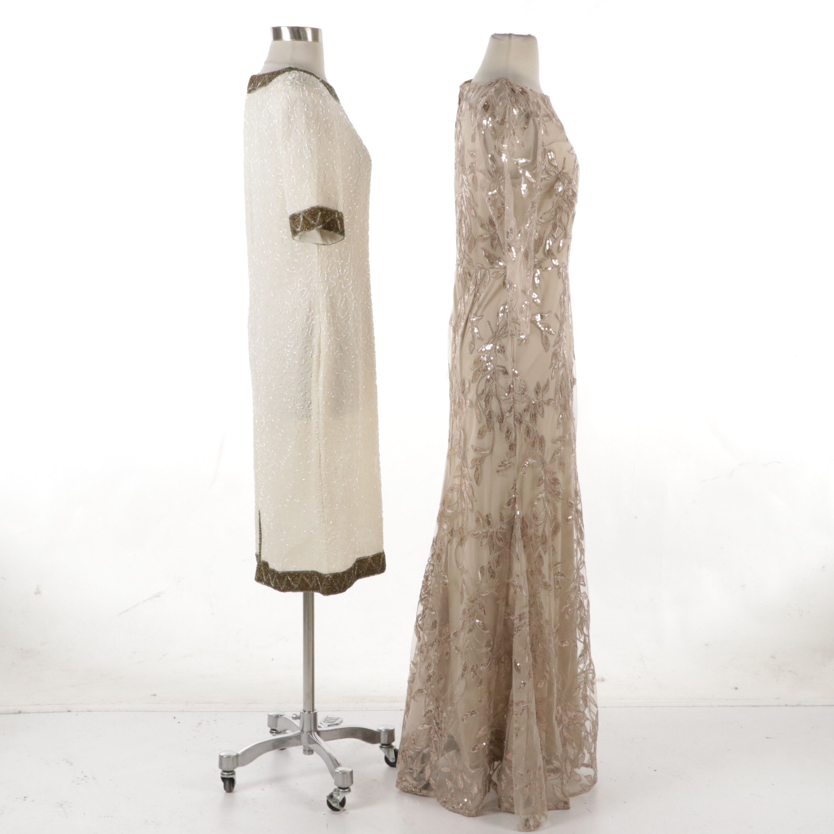 Robert Anthony Beaded Midi Dress with R&M Richards Beaded Evening Dress