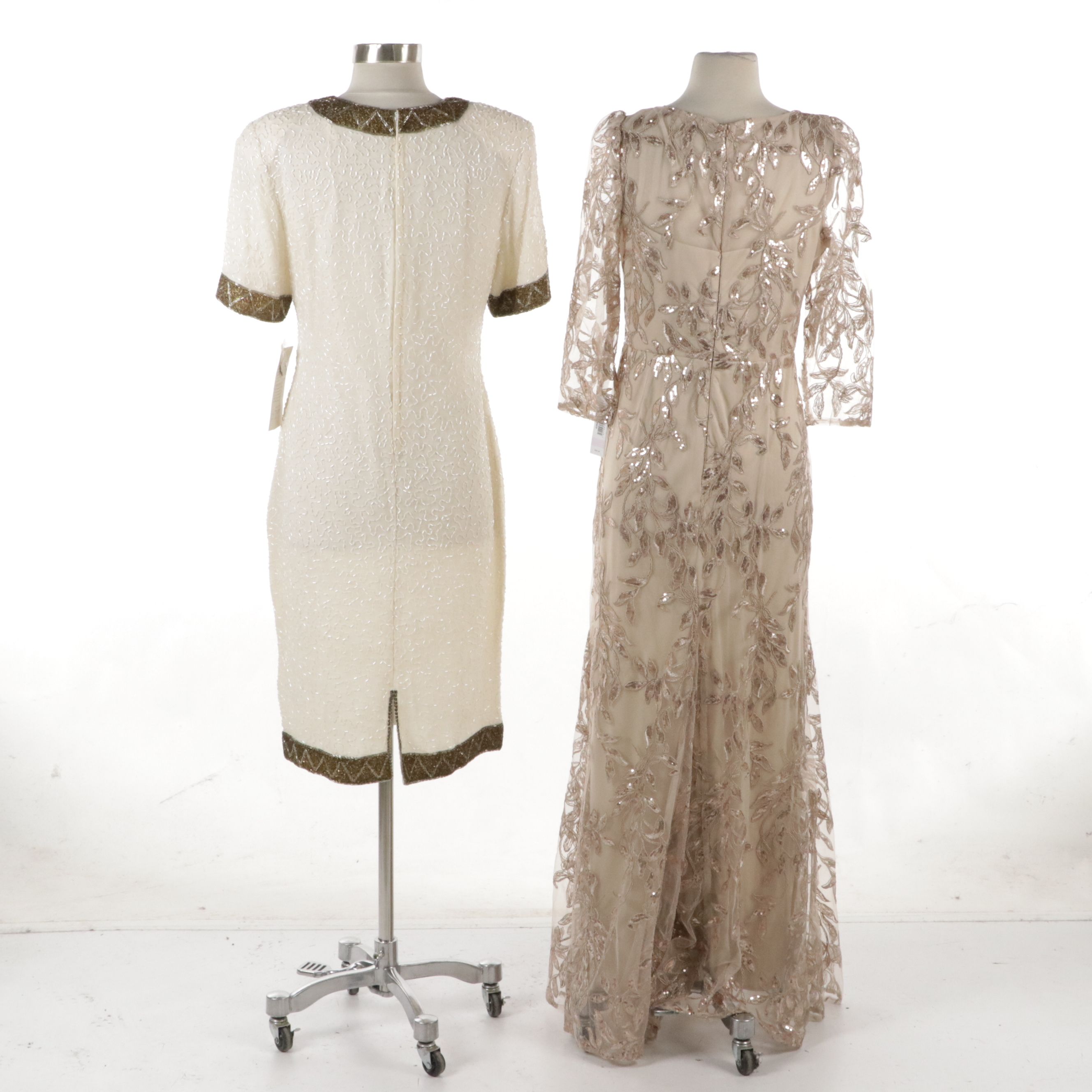 Robert Anthony Beaded Midi Dress with R&M Richards Beaded Evening Dress