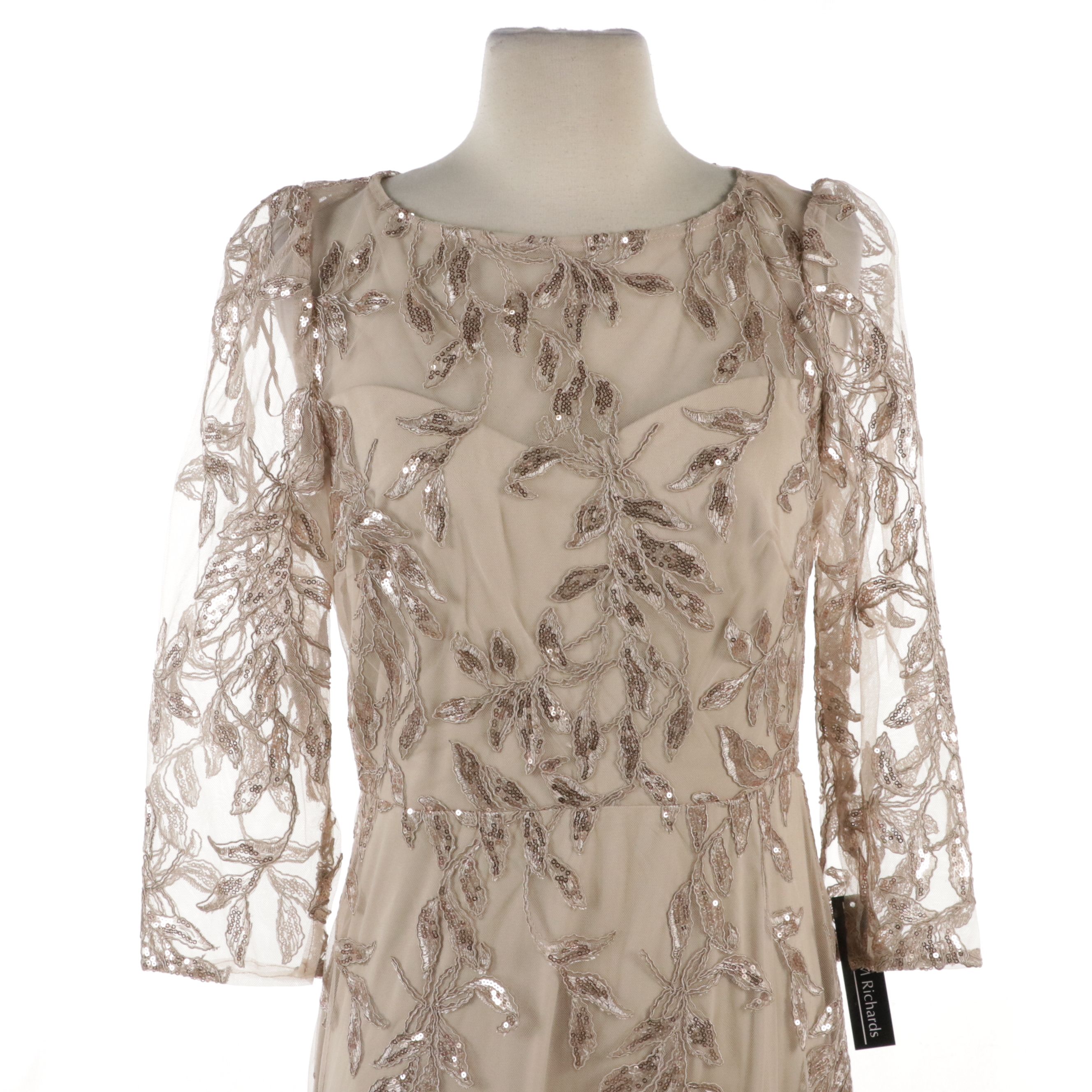 Robert Anthony Beaded Midi Dress with R&M Richards Beaded Evening Dress