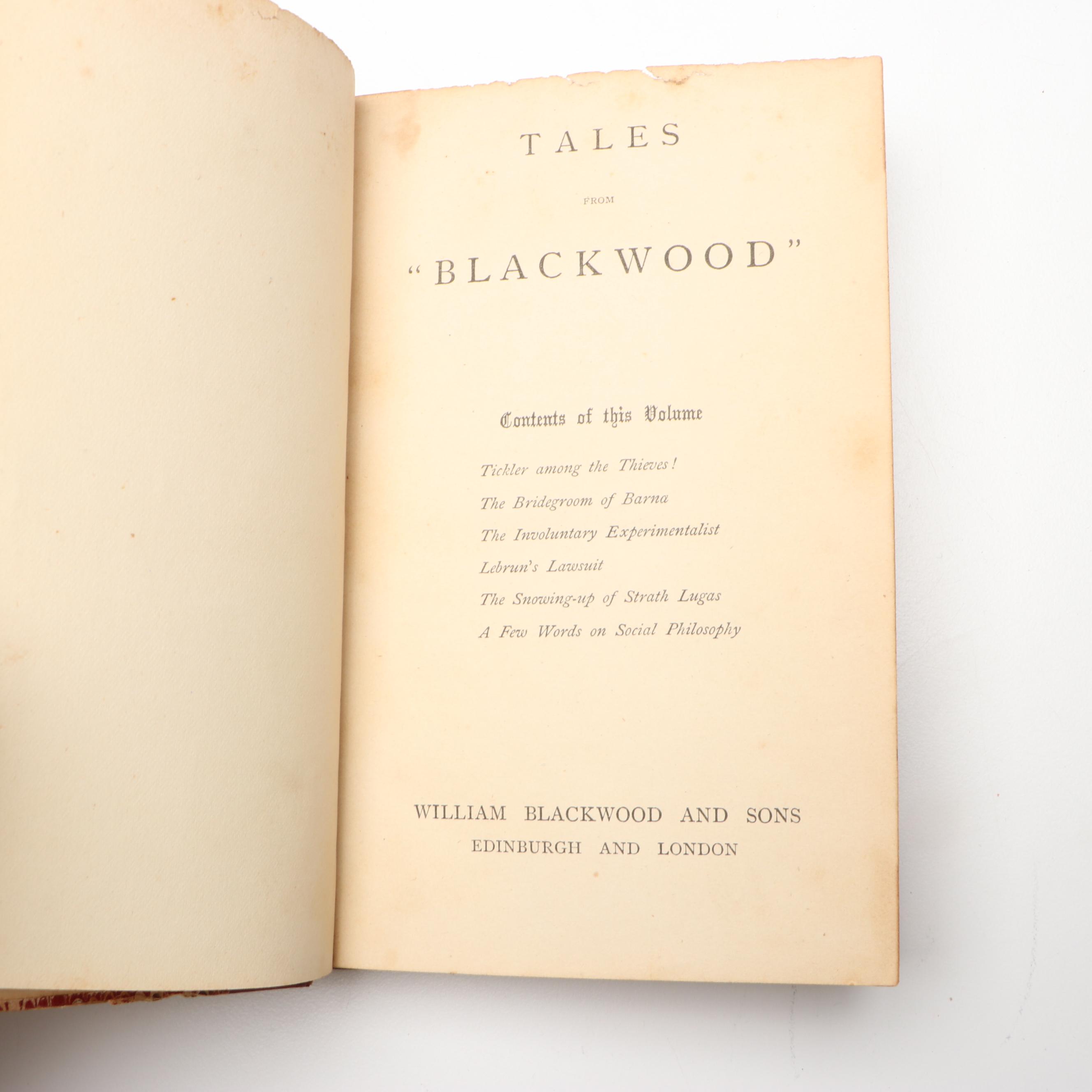 Leather Bound "Tales from Blackwood" Partial Set by Chalmers H. Roberts