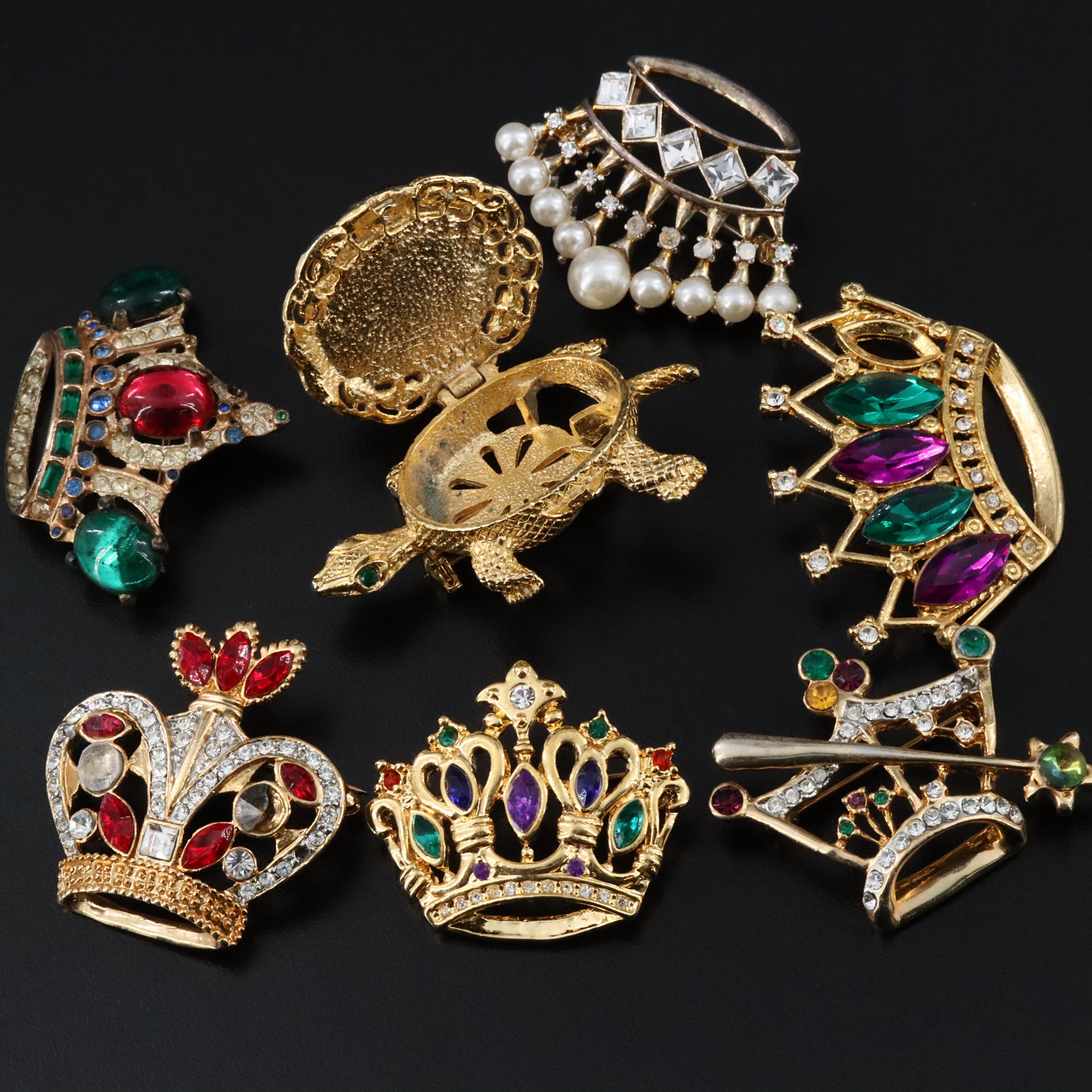 Vintage Jewelry Collection Featuring Sterling, CoroCraft and Nephrite