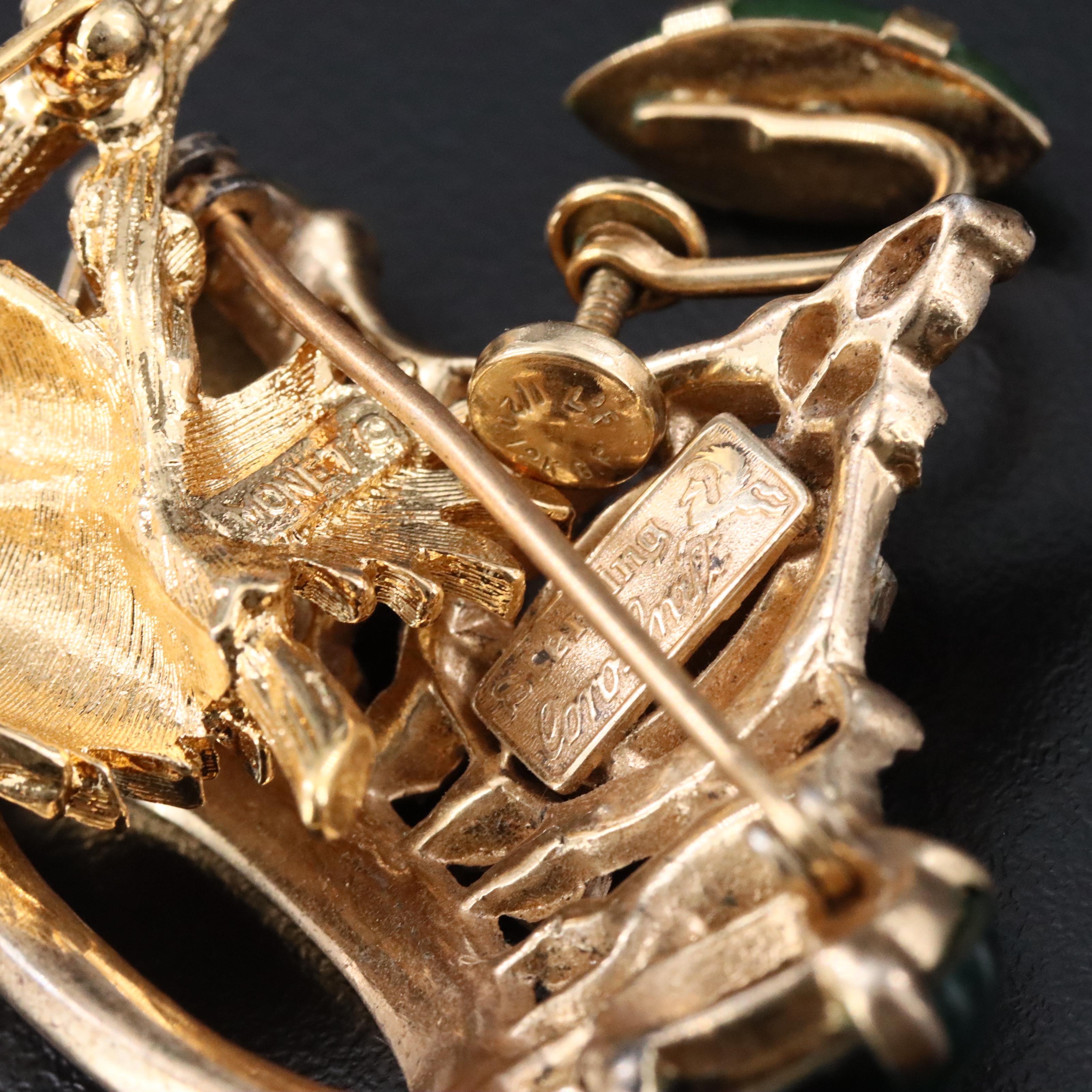 Vintage Jewelry Collection Featuring Sterling, CoroCraft and Nephrite