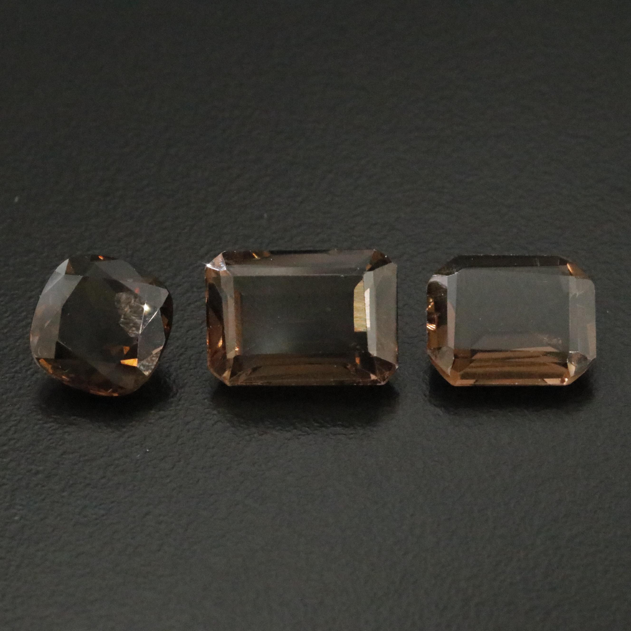 Loose 15.65 CTW Smoky Quartz Lot