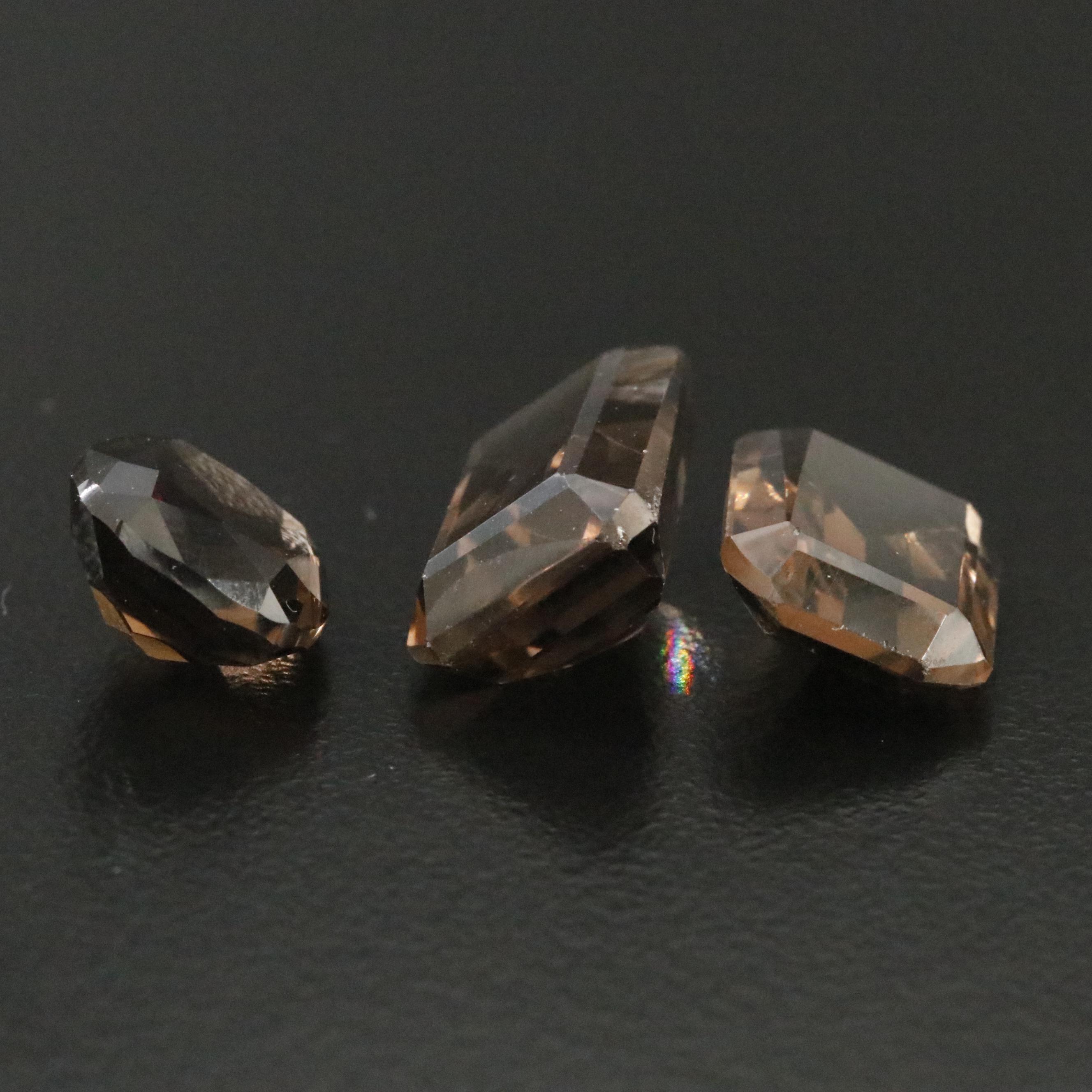 Loose 15.65 CTW Smoky Quartz Lot