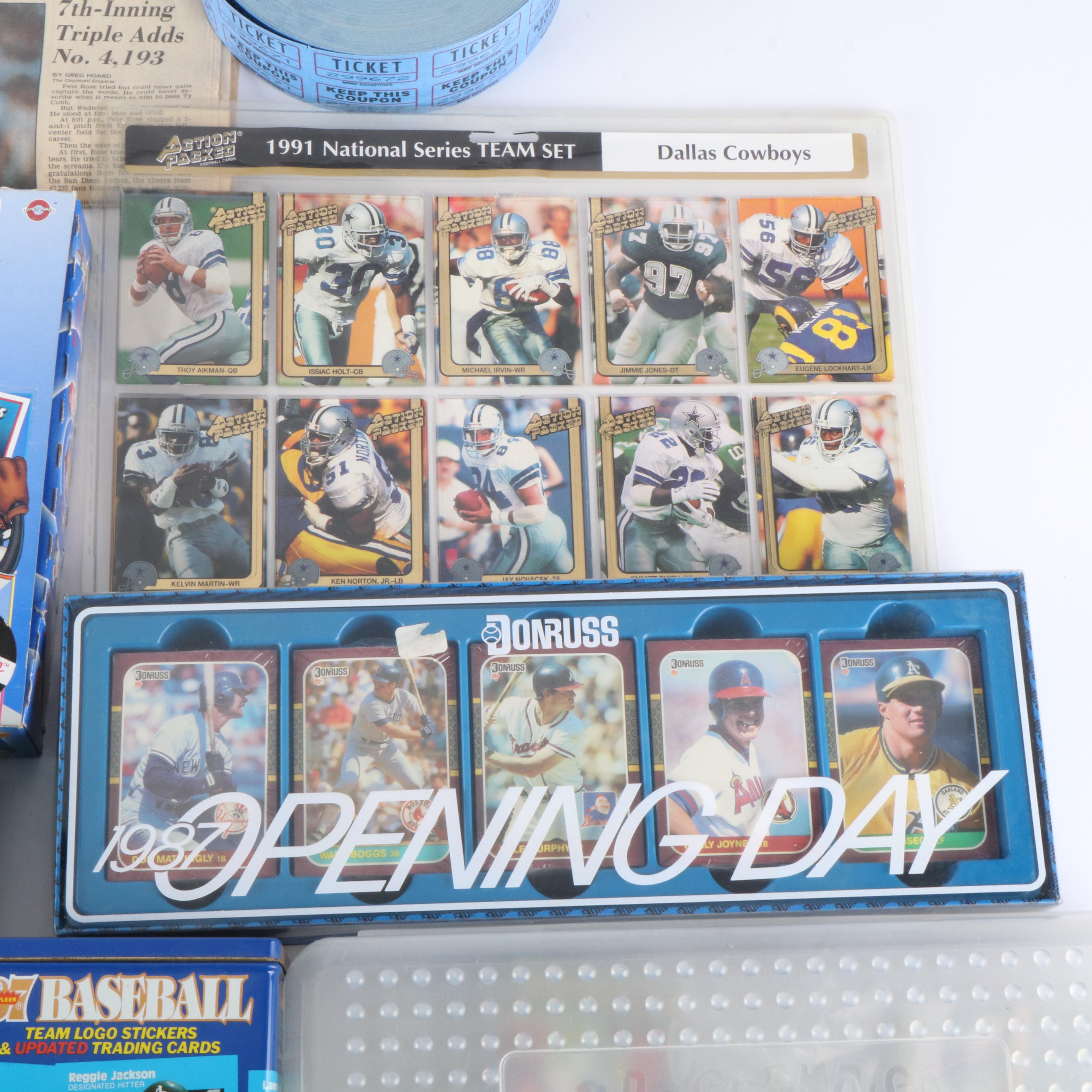 Group of Baseball, Football, Basketball Memorabilia and More