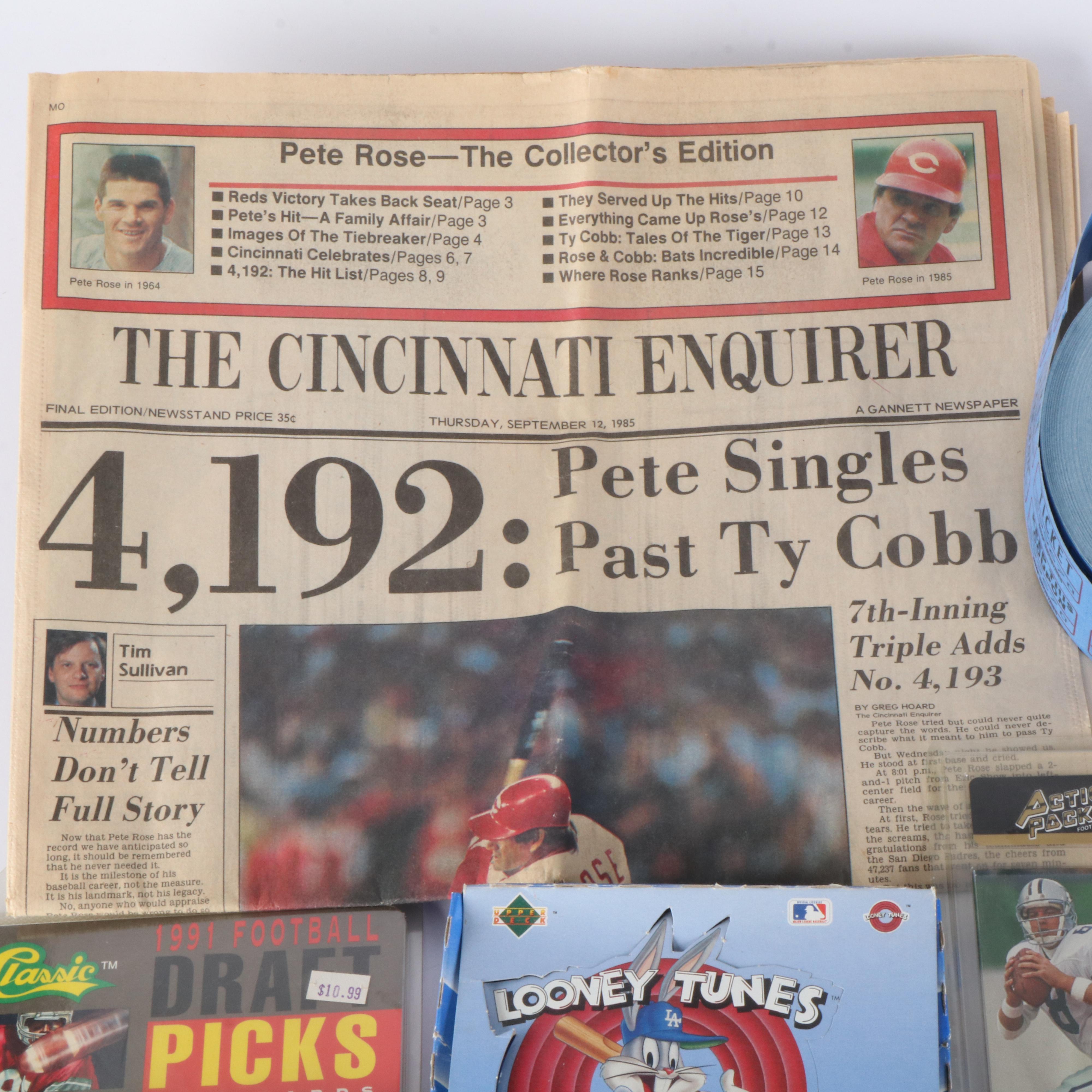 Group of Baseball, Football, Basketball Memorabilia and More