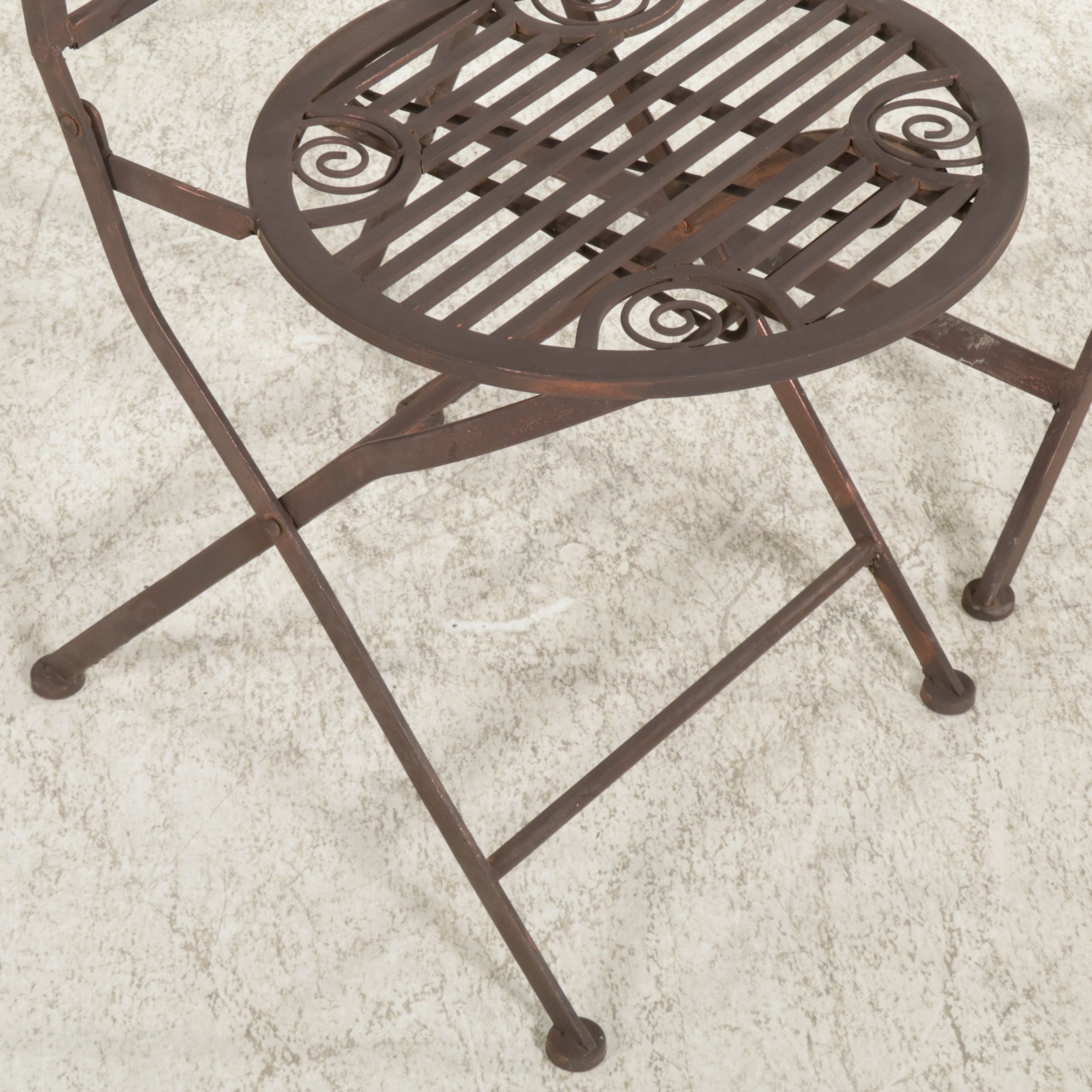 Metal Folding Patio Table and Two Chairs