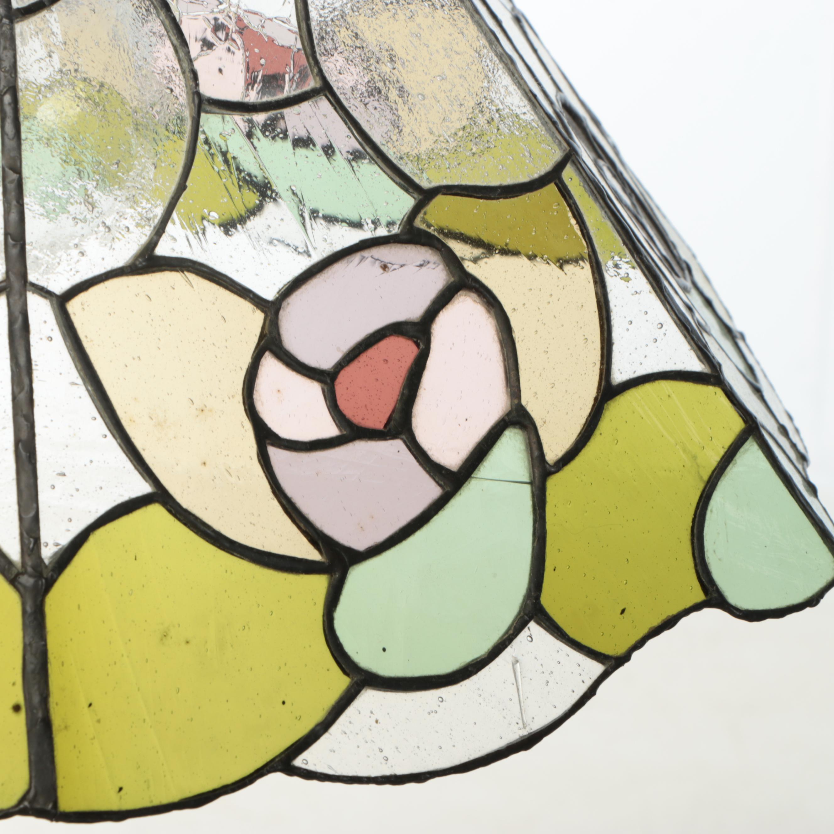 Stained Glass Floral Pendant Light