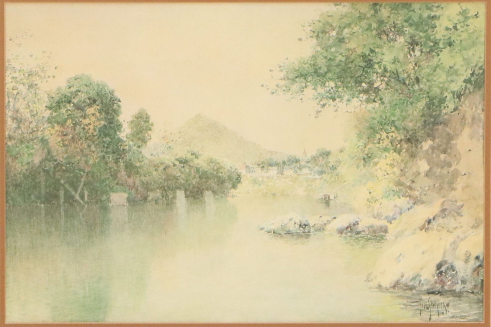 Offset Lithograph After Paul Sawyier "Sweet Lick Mountain," 20th Century