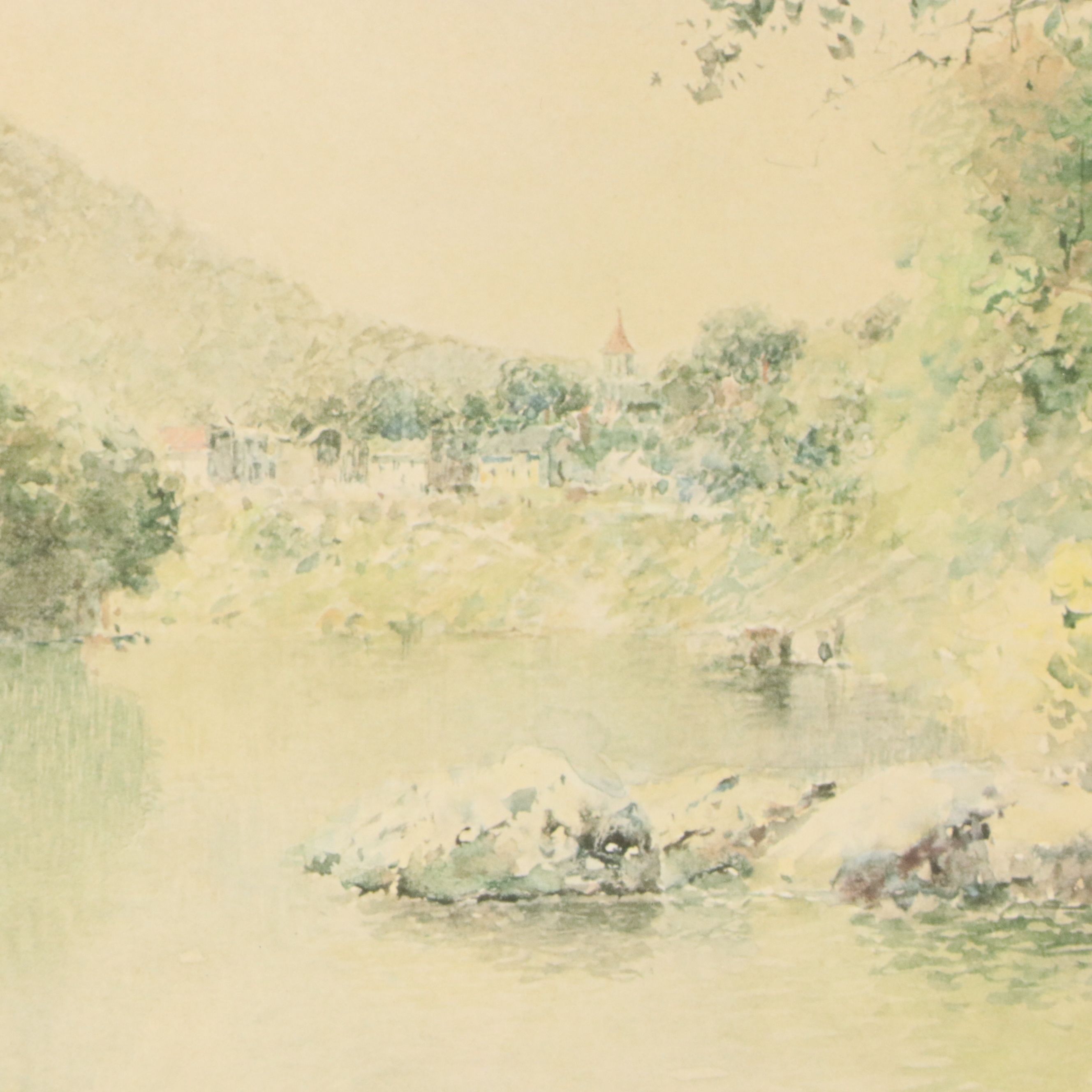 Offset Lithograph After Paul Sawyier "Sweet Lick Mountain," 20th Century