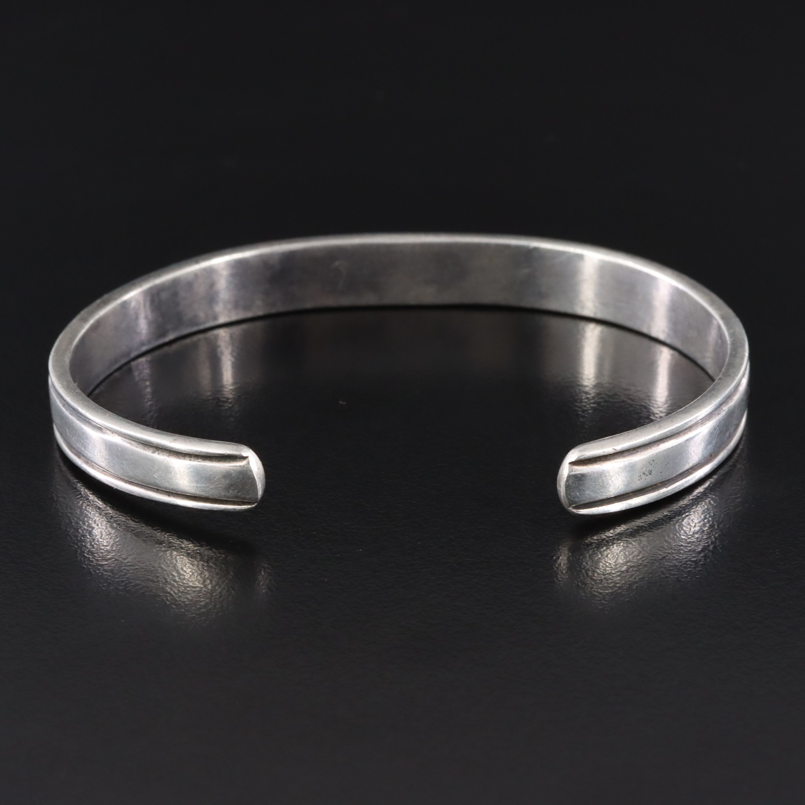 Larry L. Kaye Navajo Diné for D'Anze Limited Sterling & 14K Stampwork Bracelet