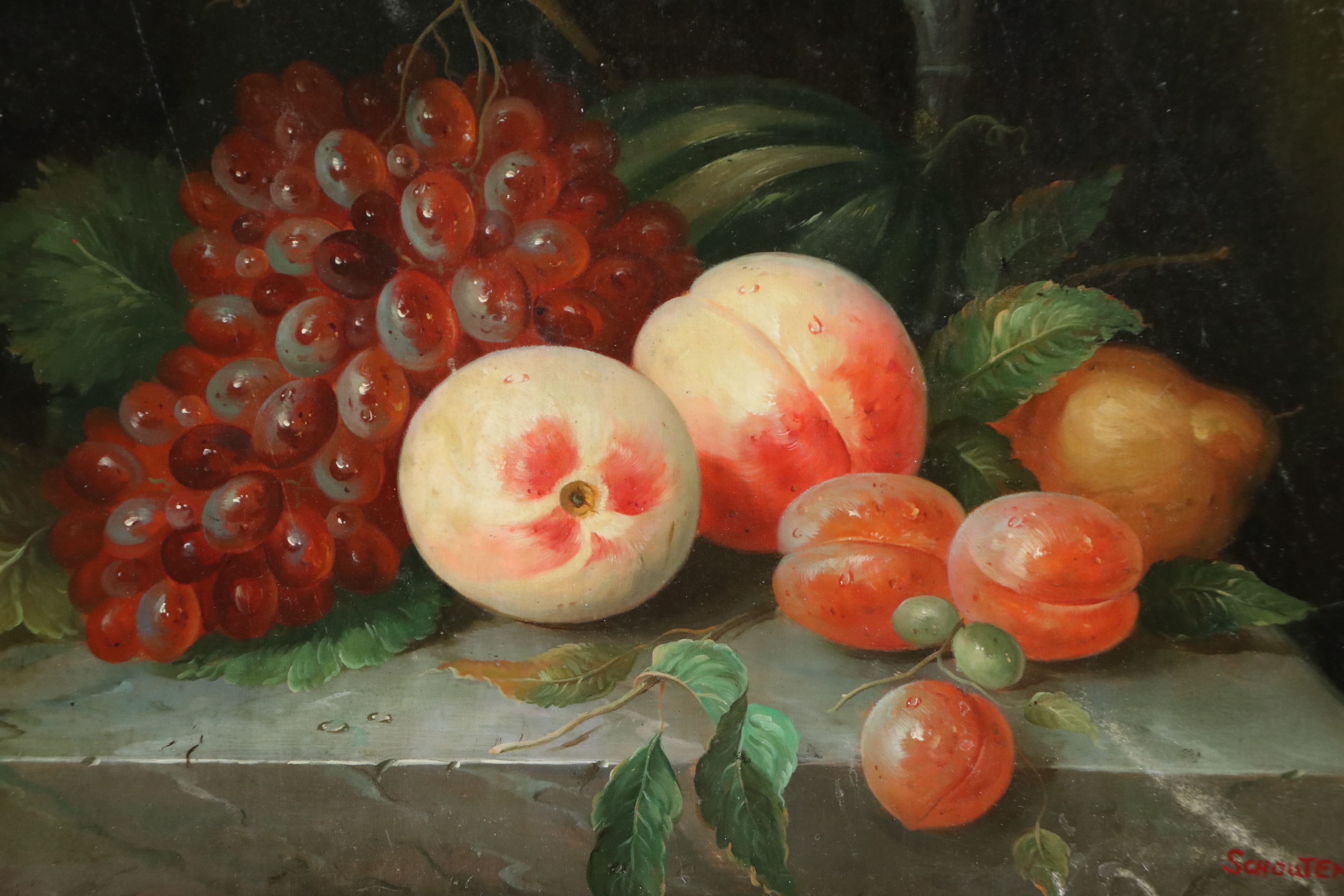Schouten Still Life Oil Painting "Fruit Galore," 1989