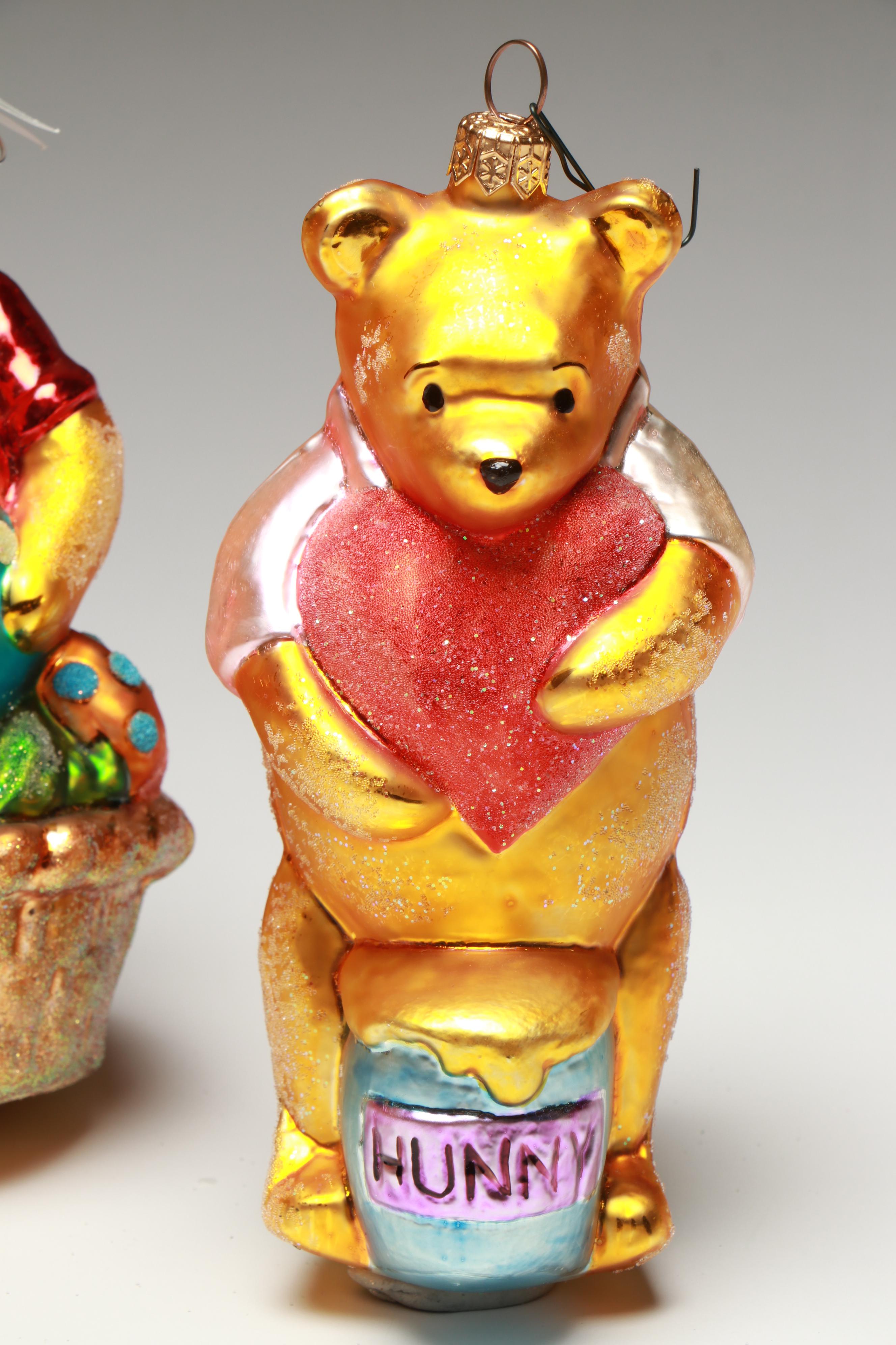 Christopher Radko Winnie the Pooh Glass Ornaments
