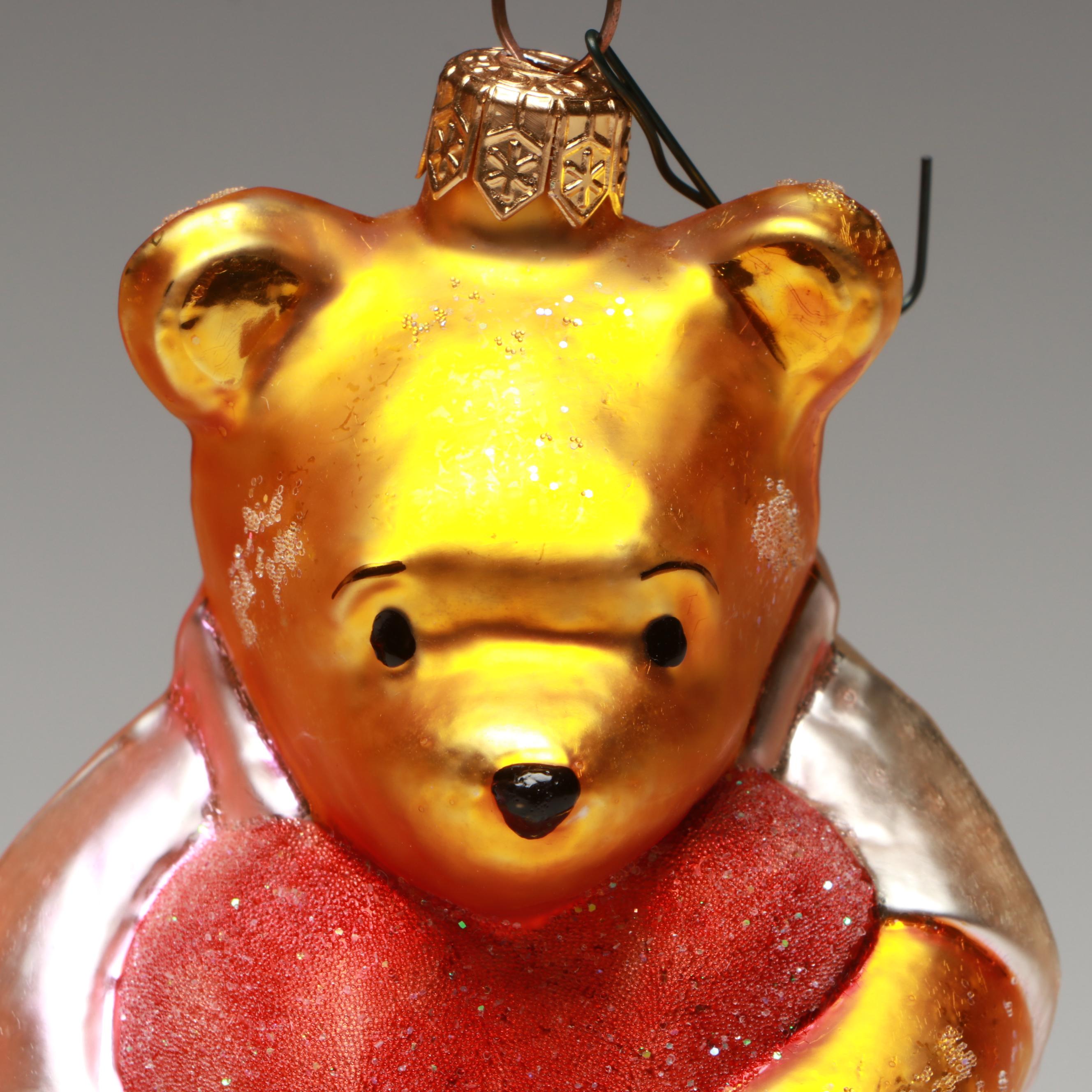 Christopher Radko Winnie the Pooh Glass Ornaments