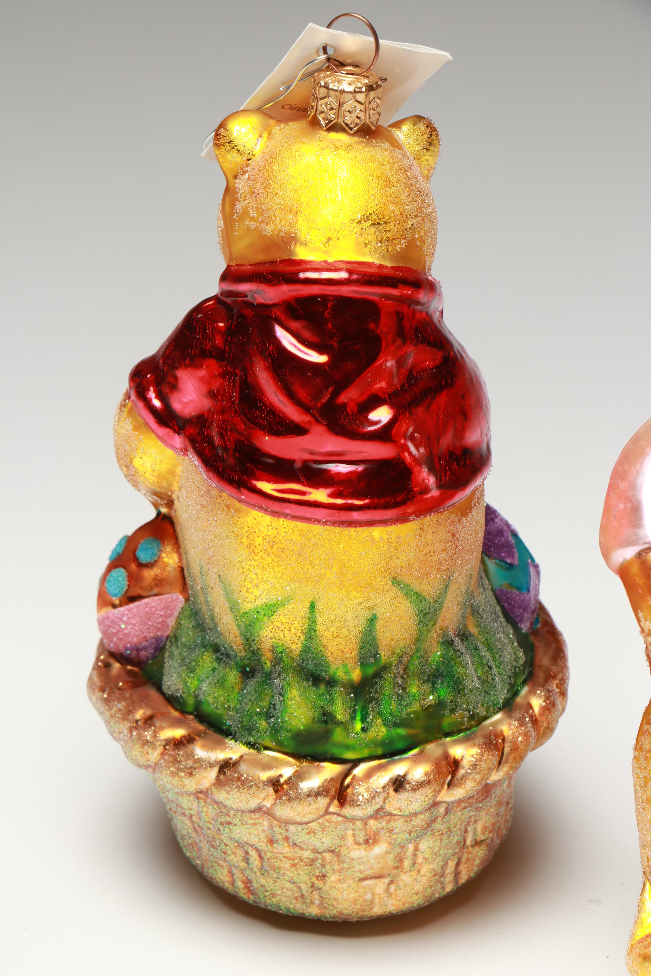 Christopher Radko Winnie the Pooh Glass Ornaments