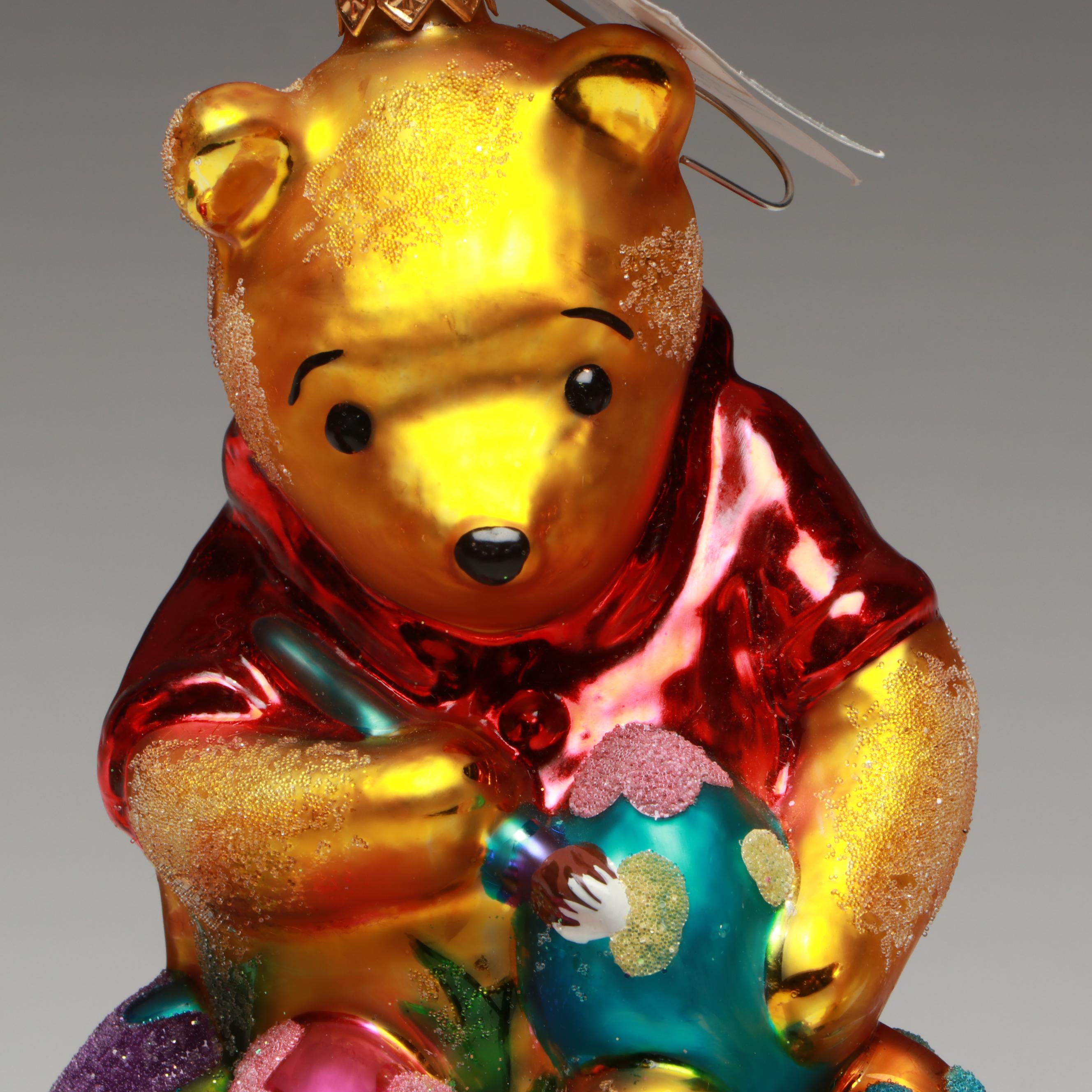 Christopher Radko Winnie the Pooh Glass Ornaments