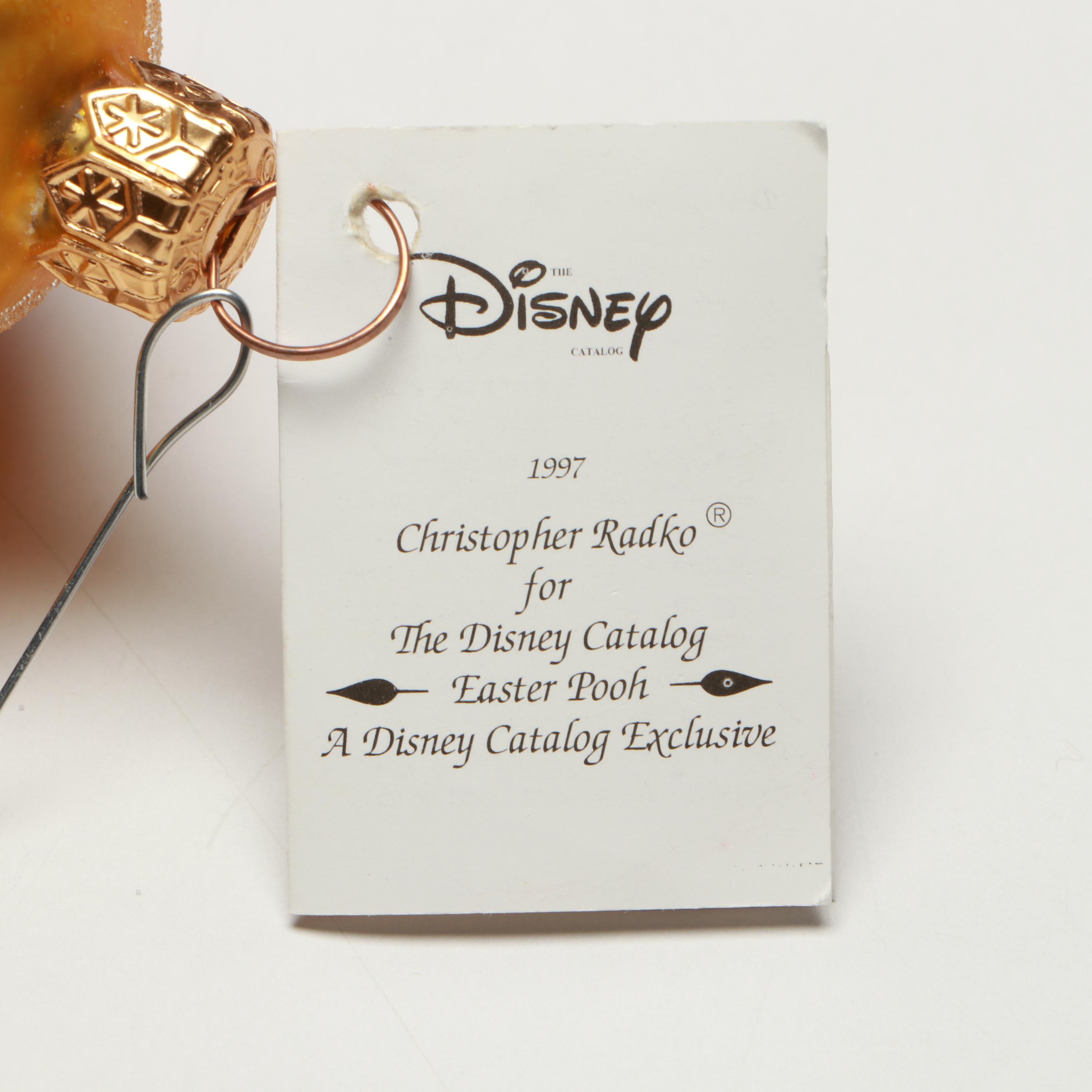 Christopher Radko Winnie the Pooh Glass Ornaments