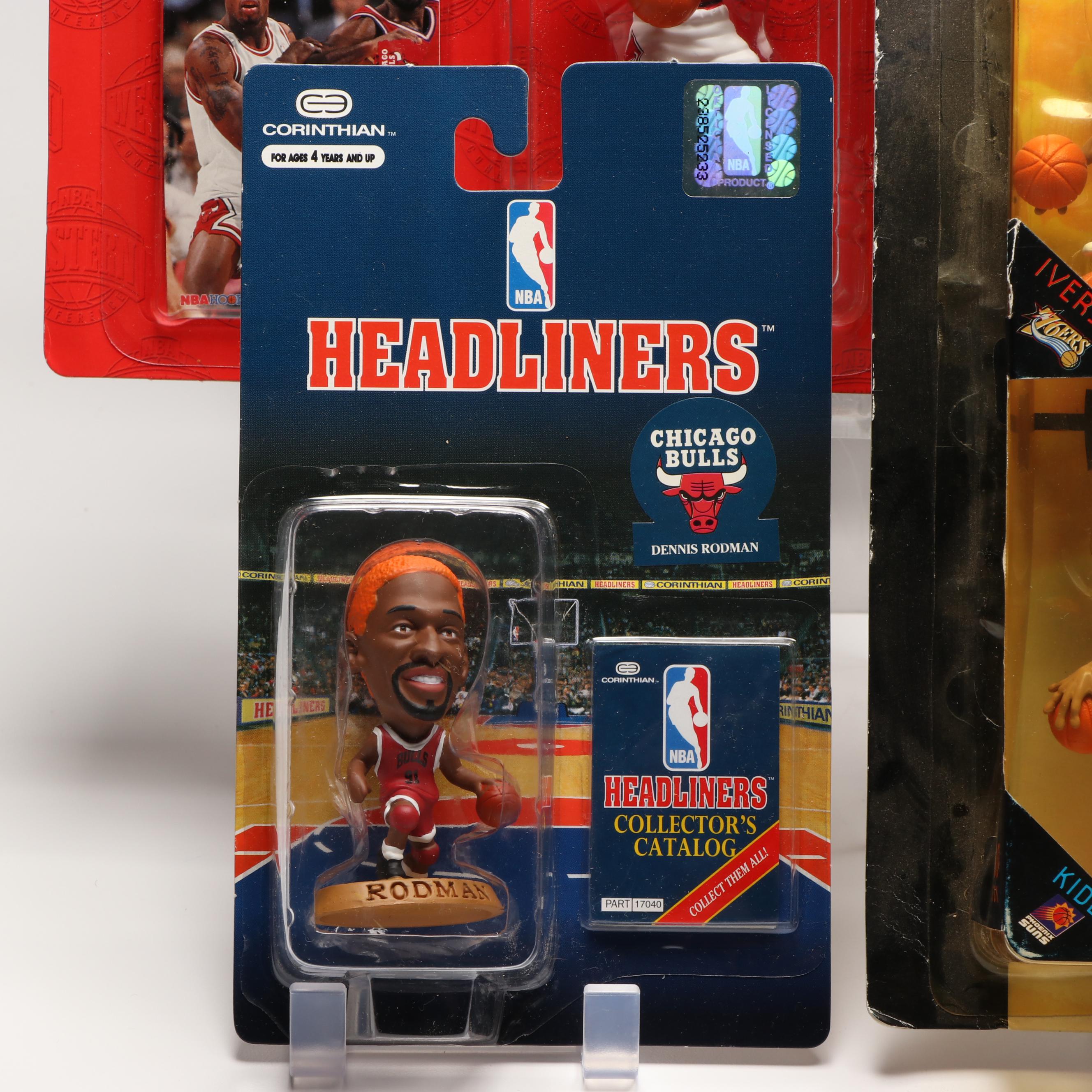 Kenner 1989 and 1996 Starting Lineup Figures with Other NBA Figures