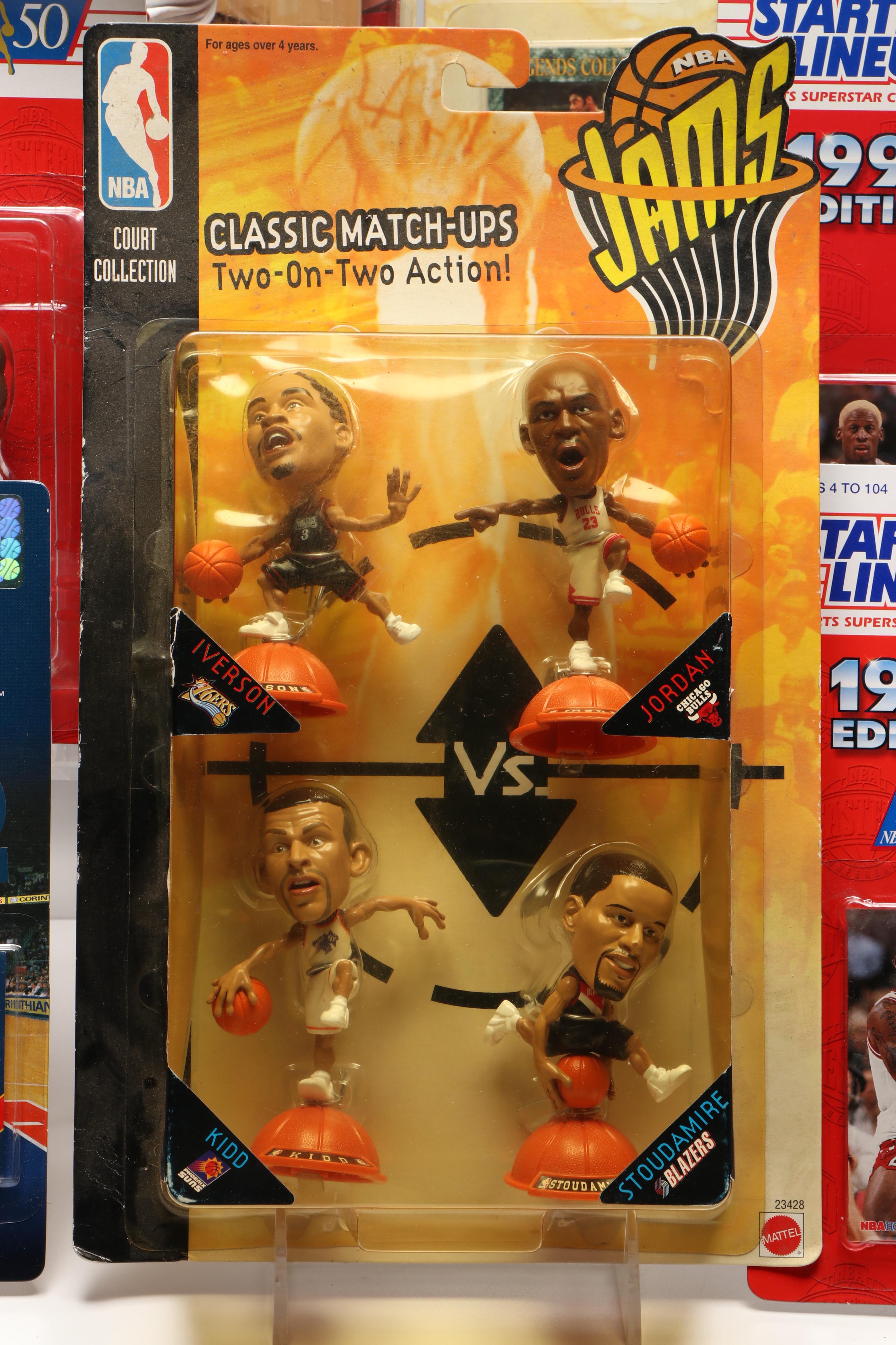 Kenner 1989 and 1996 Starting Lineup Figures with Other NBA Figures