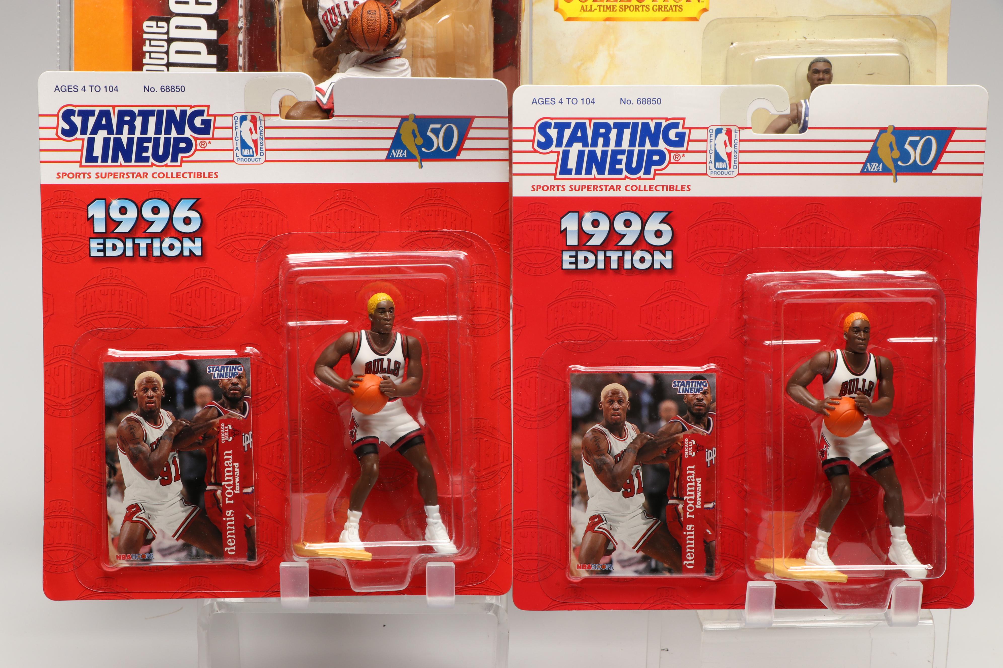Kenner 1989 and 1996 Starting Lineup Figures with Other NBA Figures