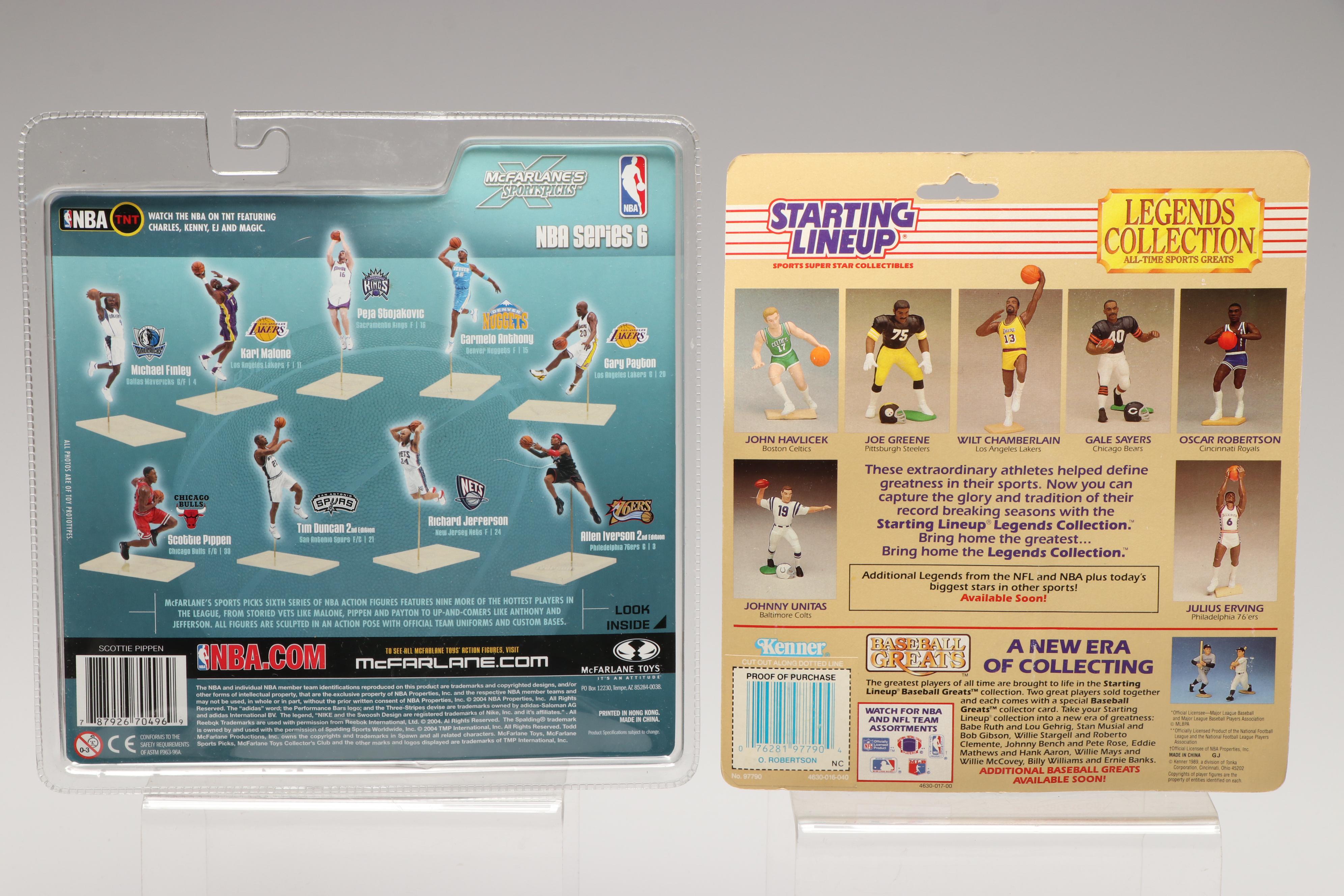 Kenner 1989 and 1996 Starting Lineup Figures with Other NBA Figures