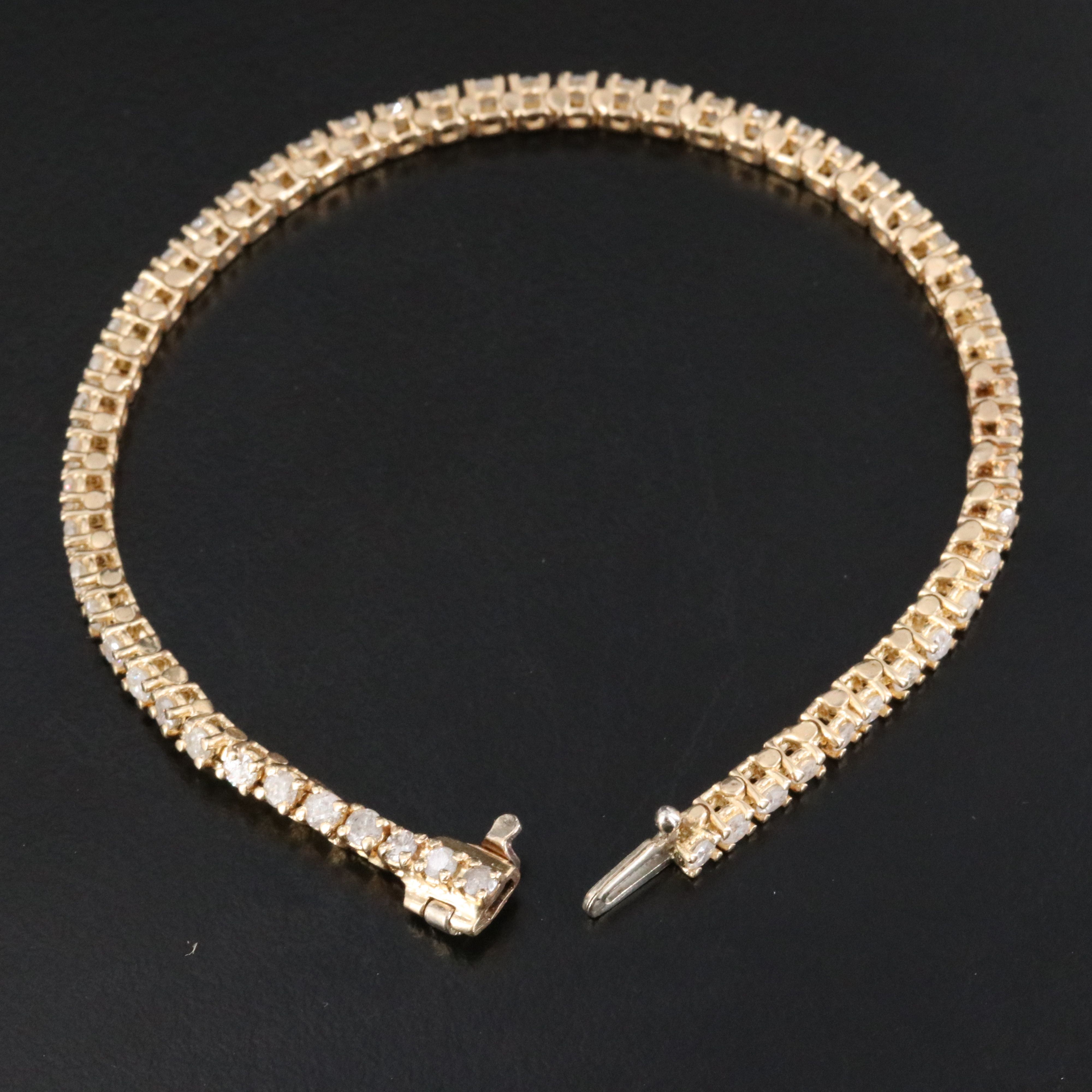 14K 2.85 CTW Diamond Line Bracelet
