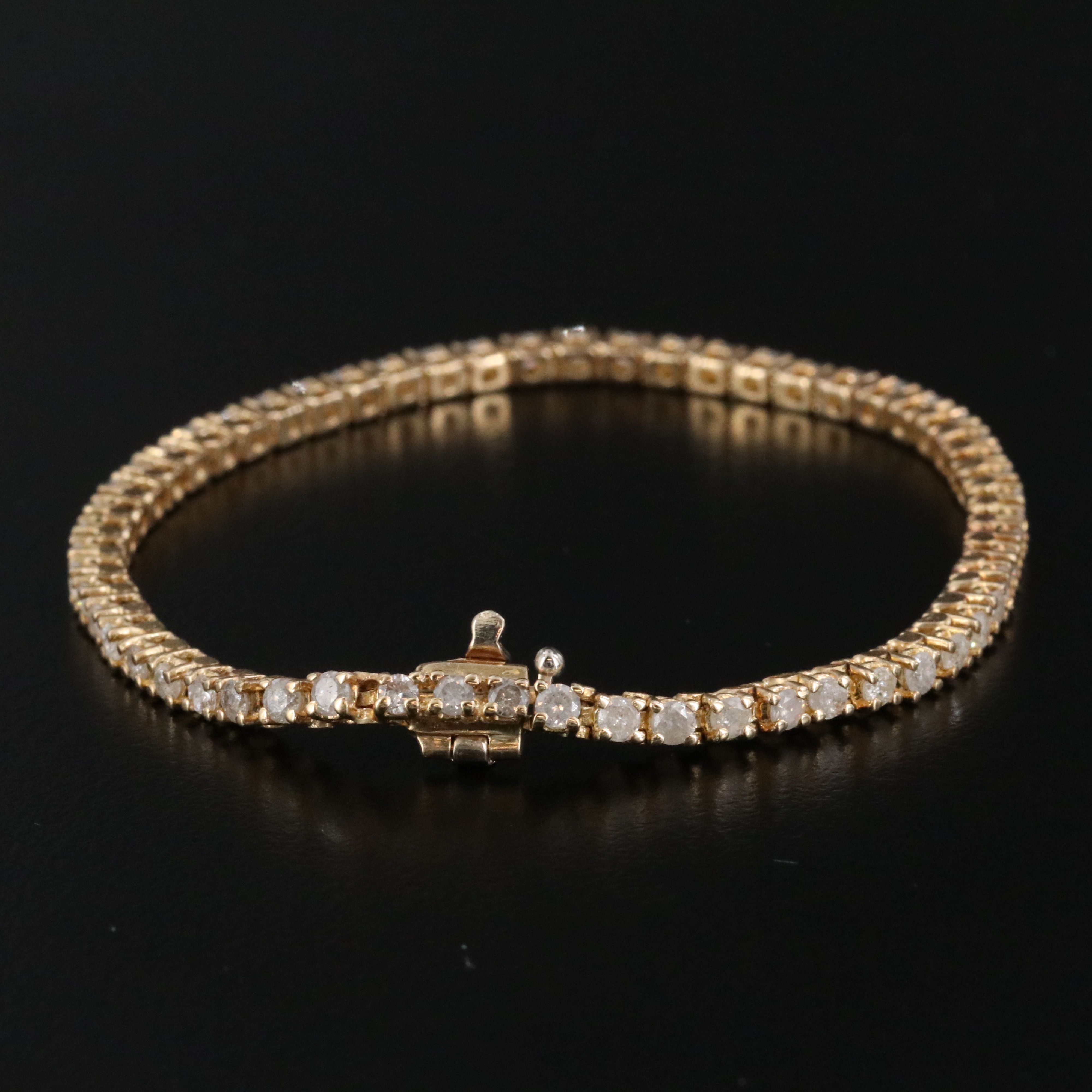 14K 2.85 CTW Diamond Line Bracelet