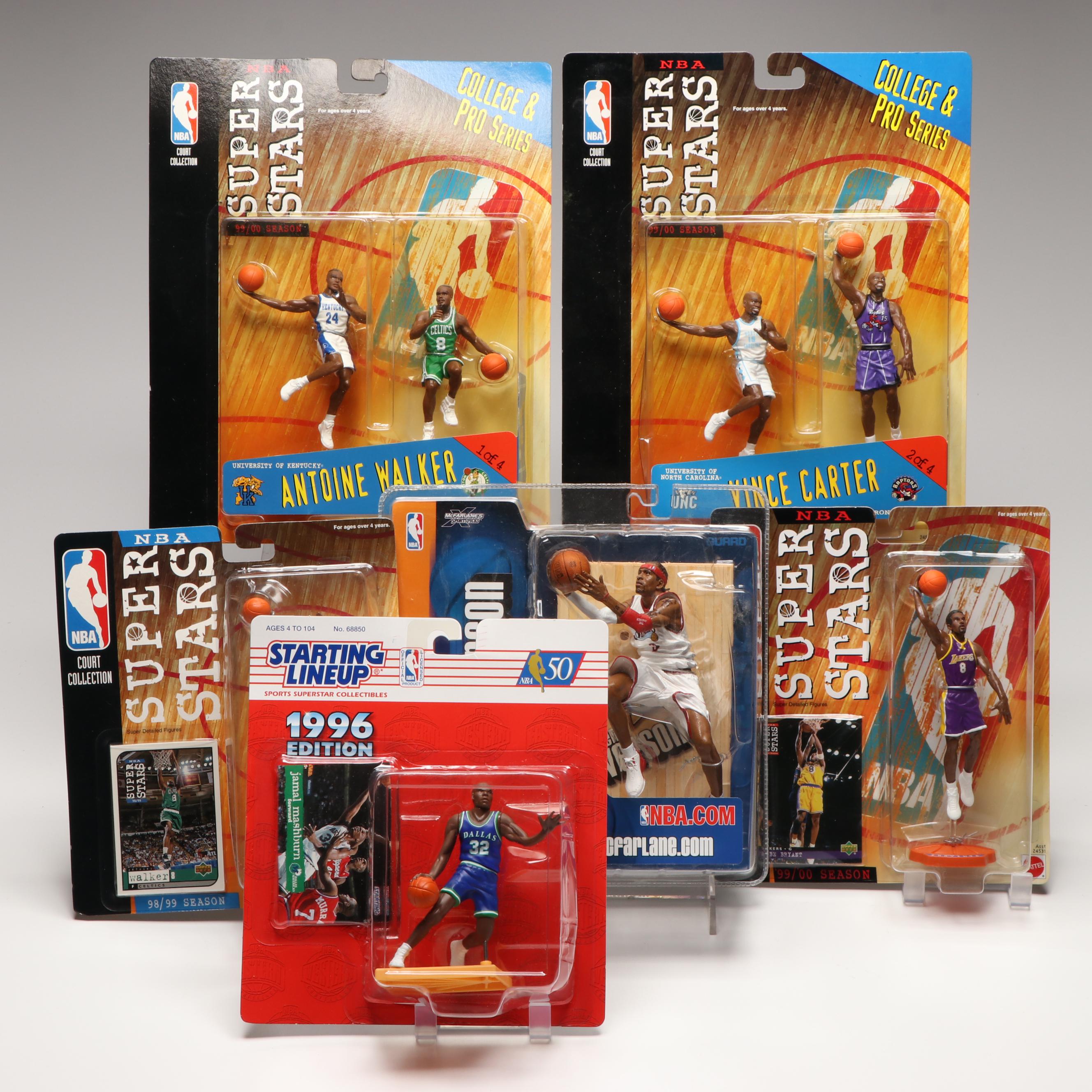 Mattel Vince Carter, Antoine Walker and Kobe Bryant with Other NBA Figures