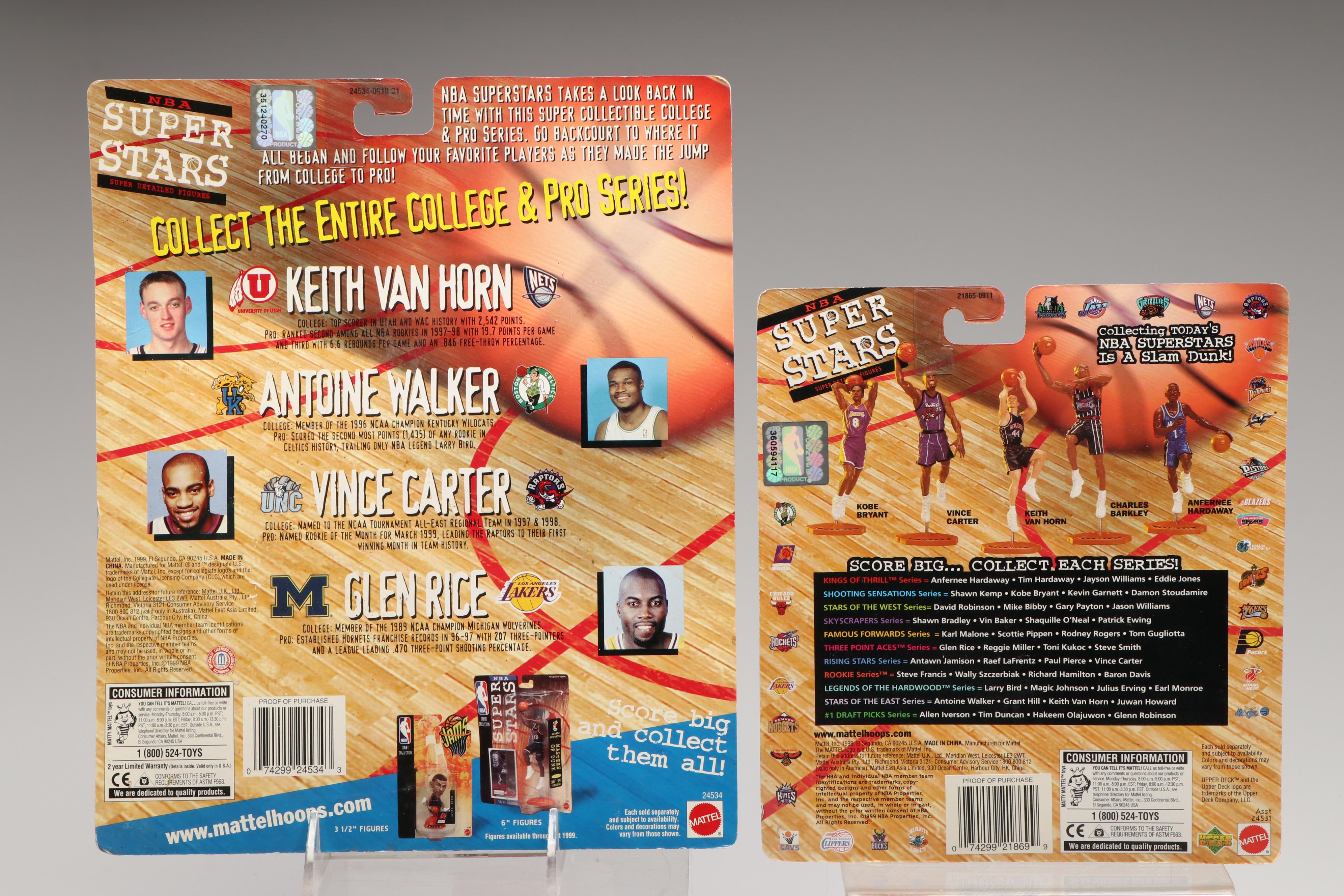 Mattel Vince Carter, Antoine Walker and Kobe Bryant with Other NBA Figures