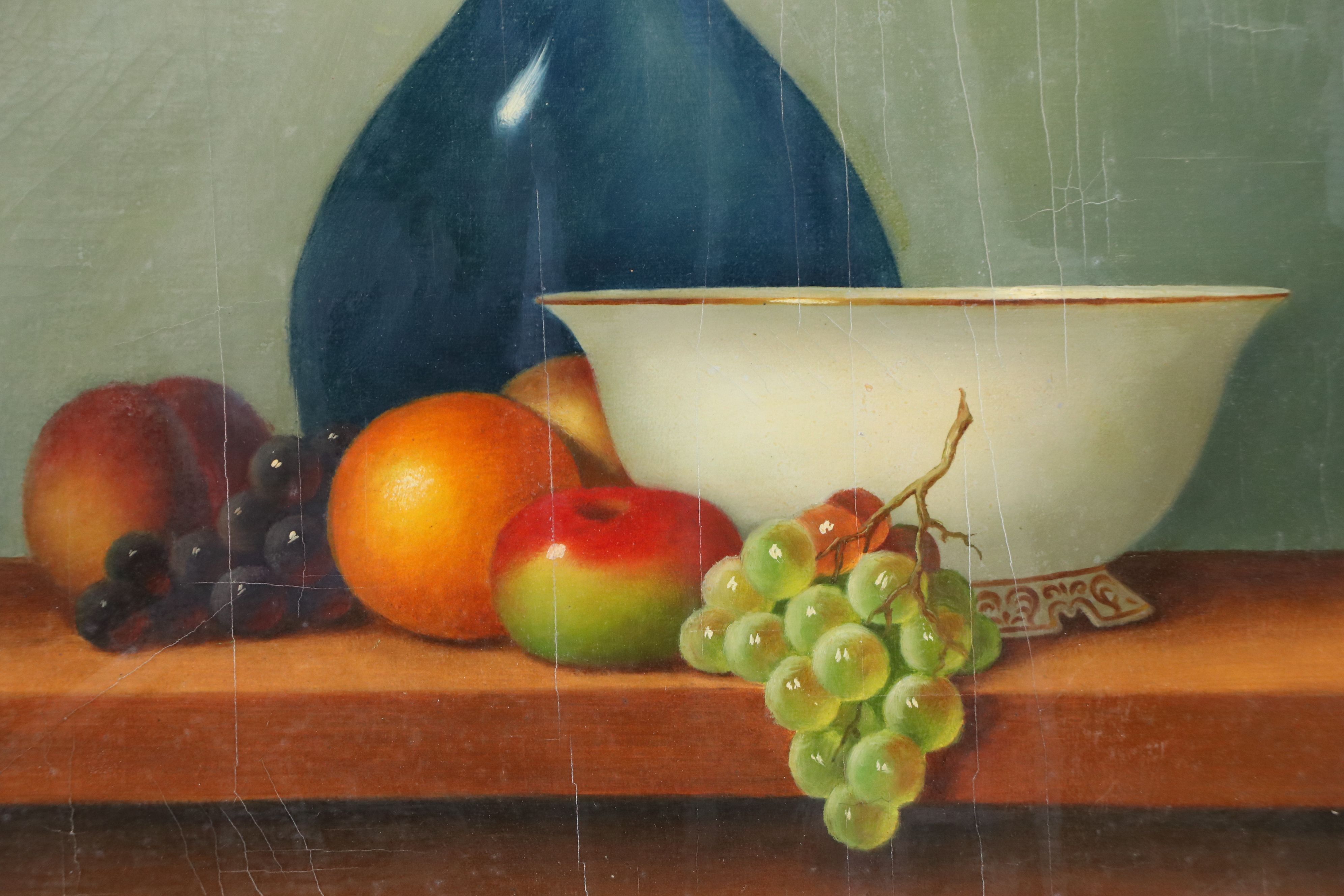 Oil Painting "Flemish Still Life," Late 19th-Early 20th Century