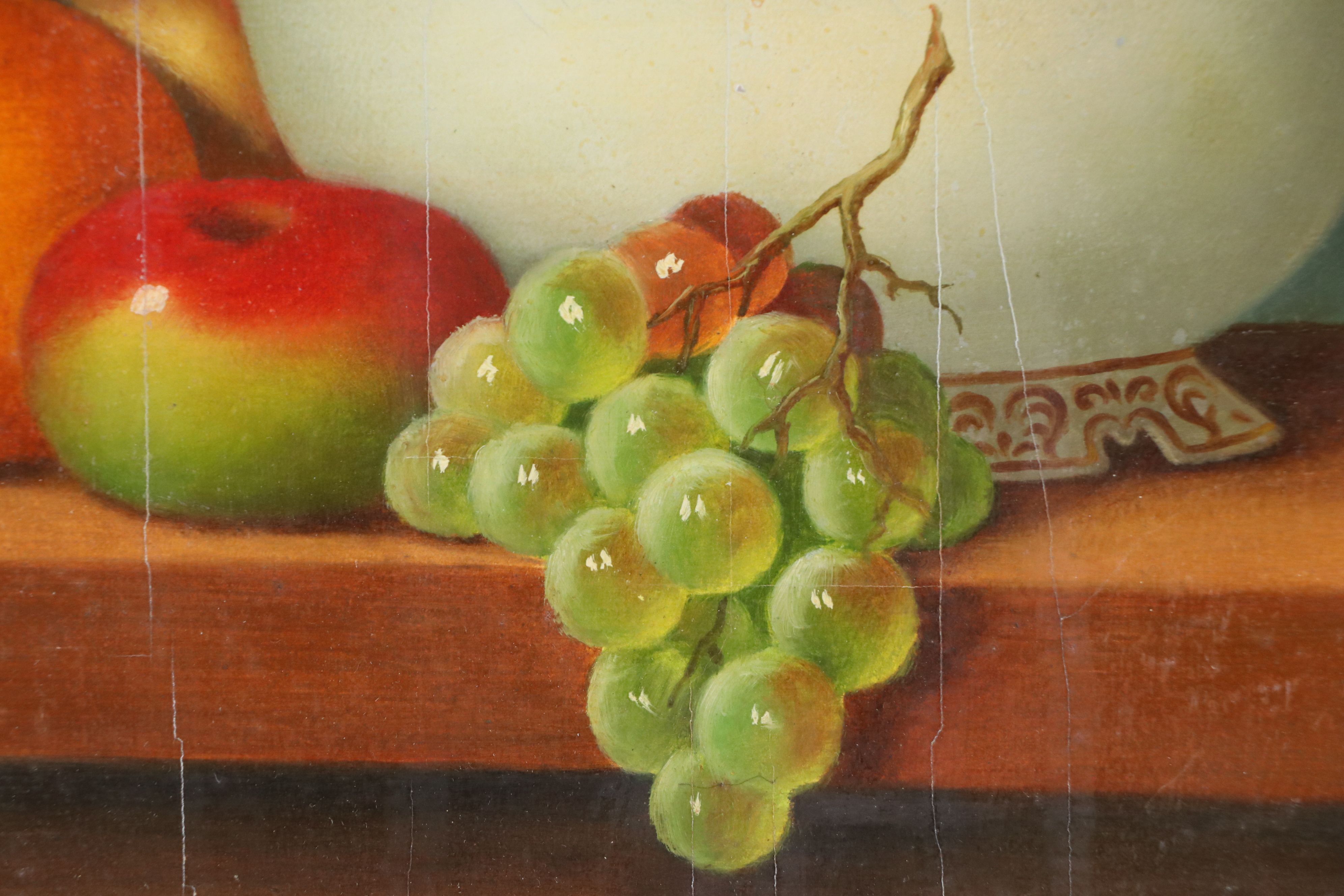 Oil Painting "Flemish Still Life," Late 19th-Early 20th Century