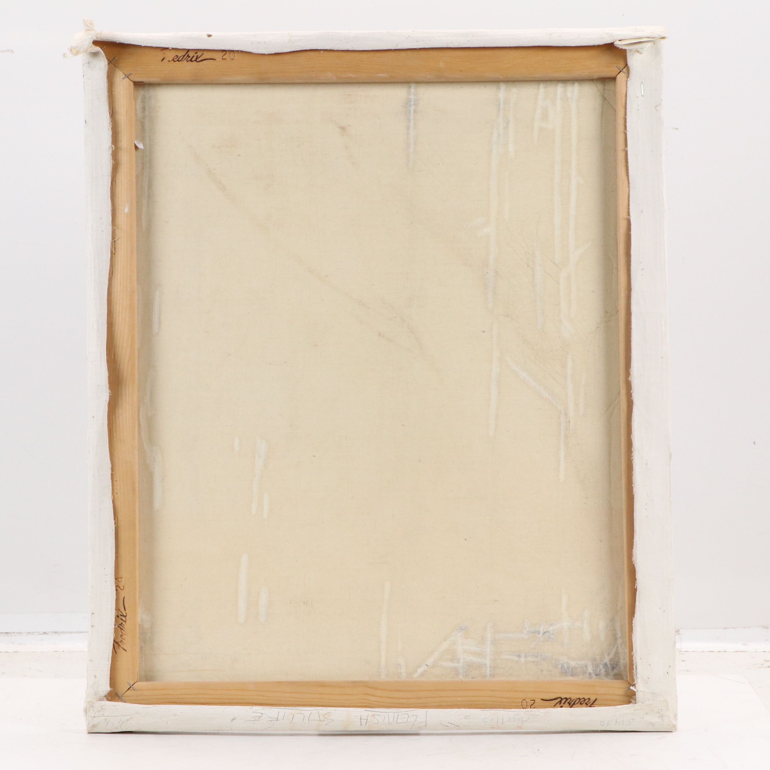 Oil Painting "Flemish Still Life," Late 19th-Early 20th Century