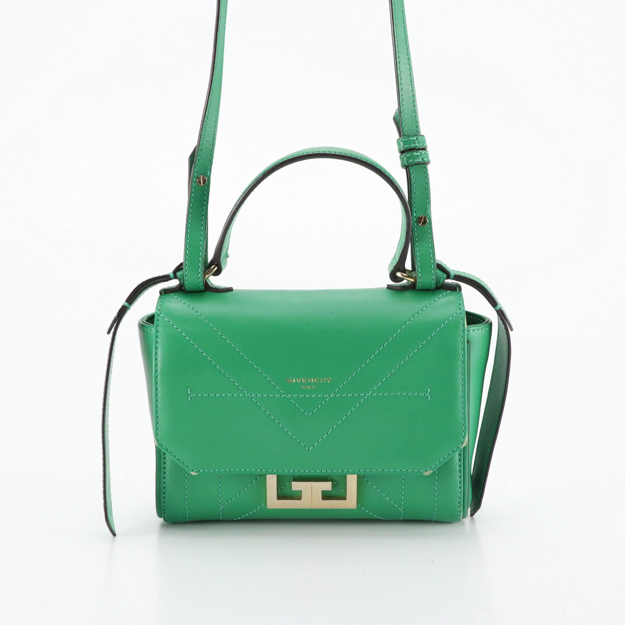 Givenchy Mini Eden Two-Way Satchel in "Grass Green" Lambskin Leather