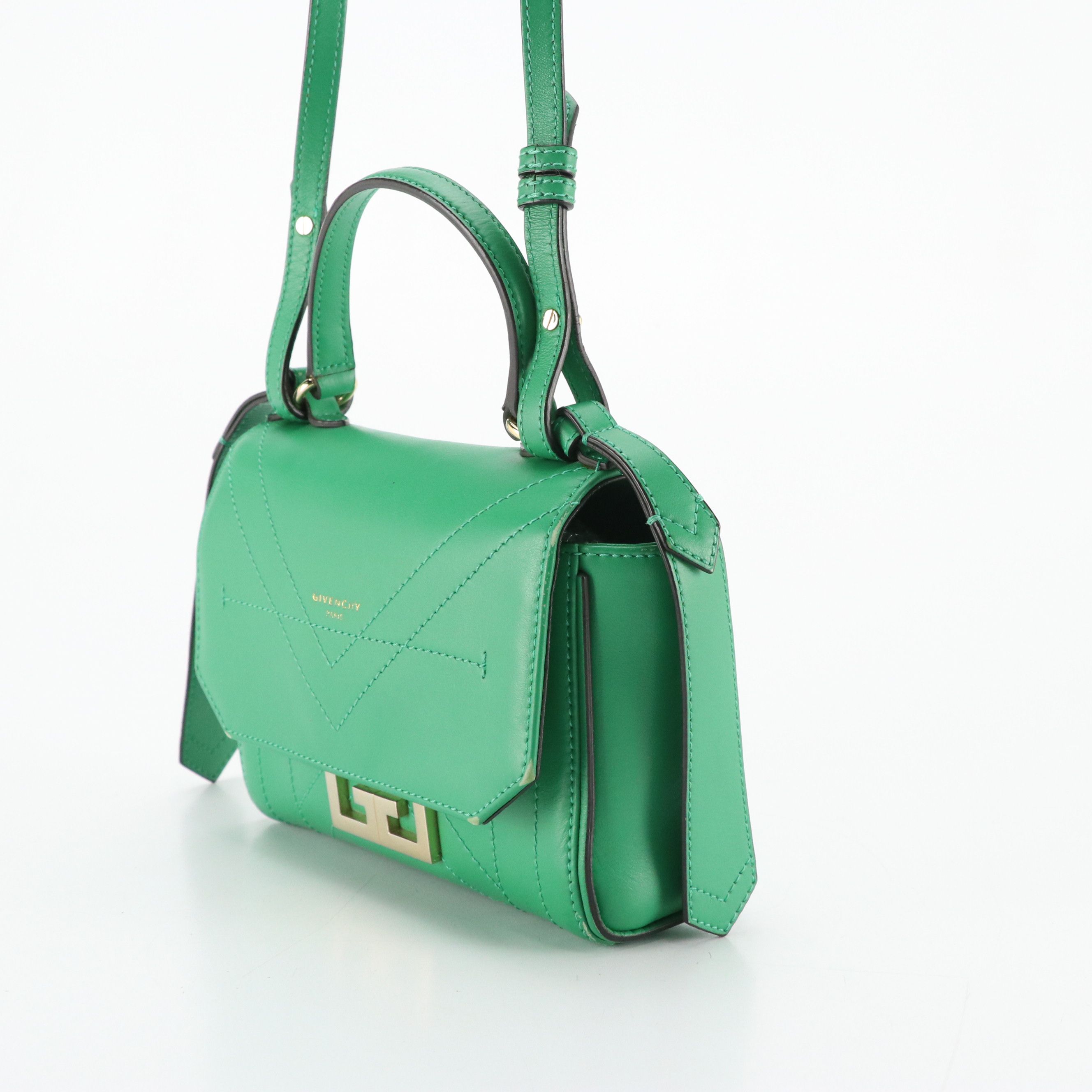 Givenchy Mini Eden Two-Way Satchel in "Grass Green" Lambskin Leather