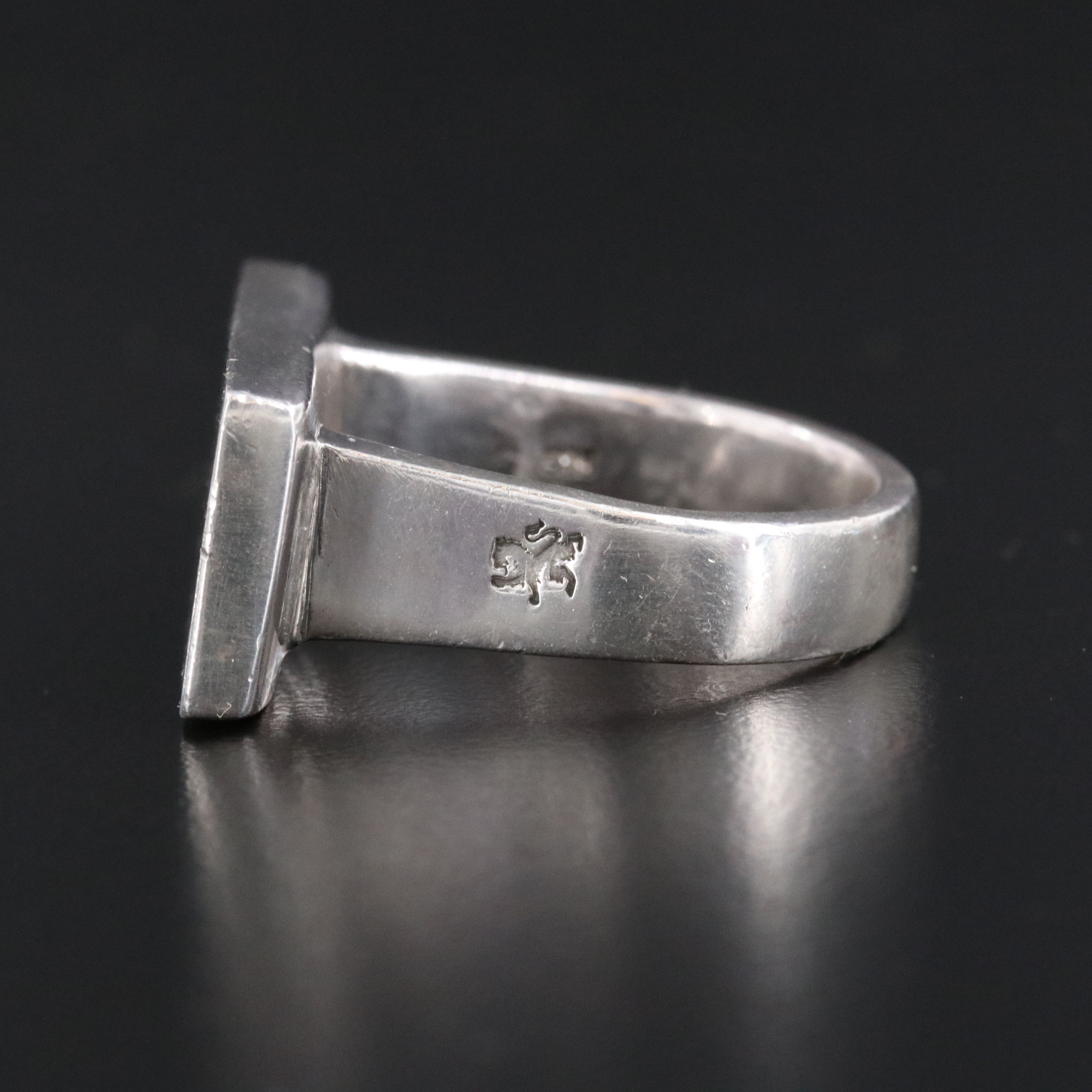 Sterling Bone and Wood Inlay Bar Ring