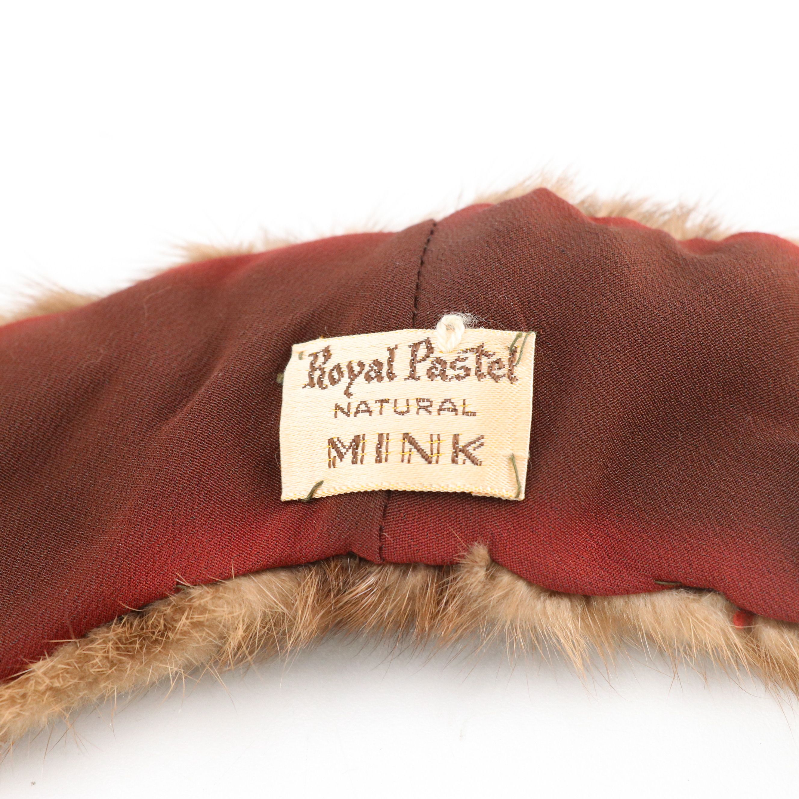 Pogue's Cincinnati & Royal Pastel Vintage Mink Collars, Full Pieced Mink Stole