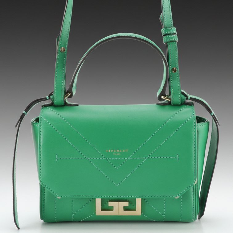 Givenchy Mini Eden Two-Way Satchel in "Grass Green" Lambskin Leather