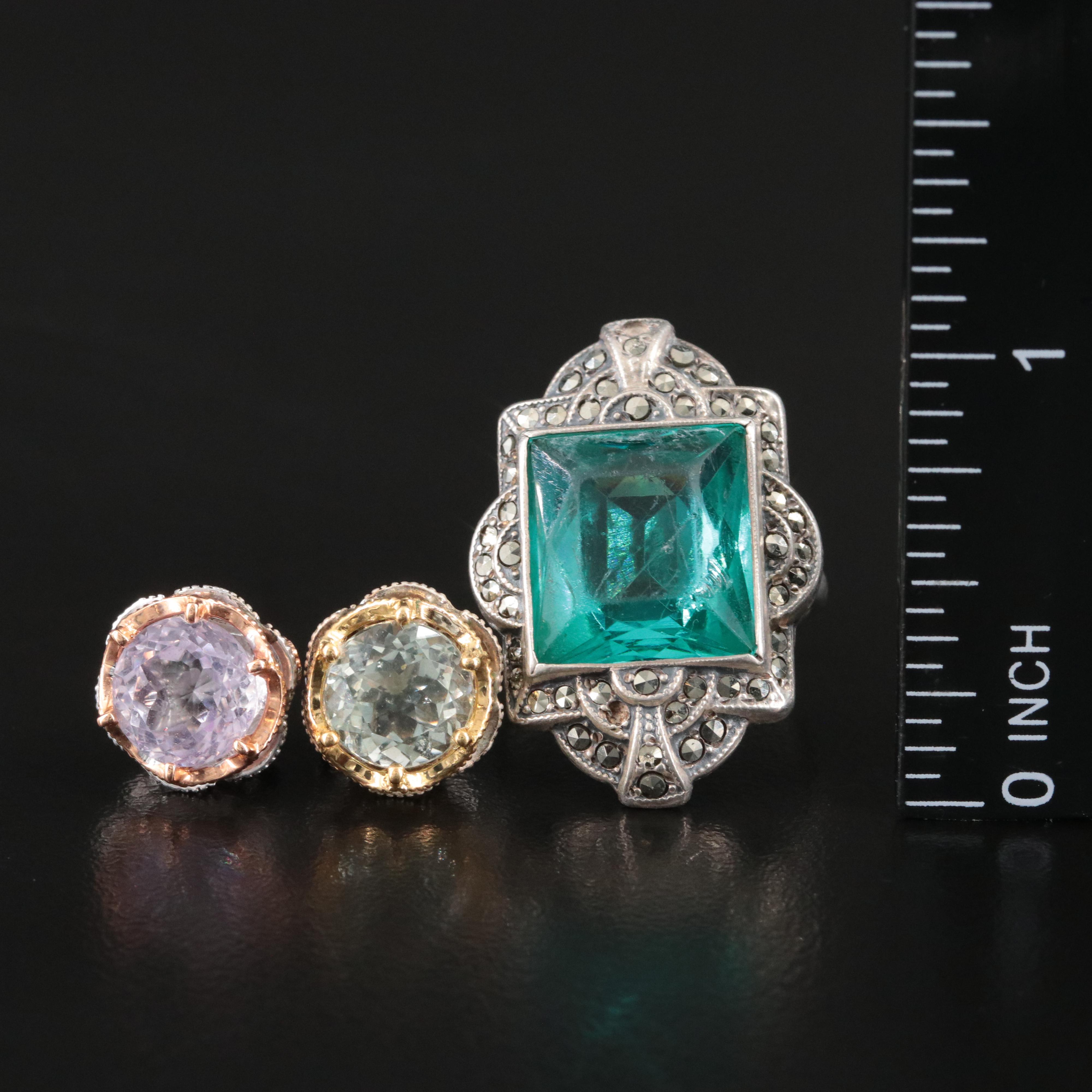 Tacori Sterling Earrings with 18K Accents and Ring