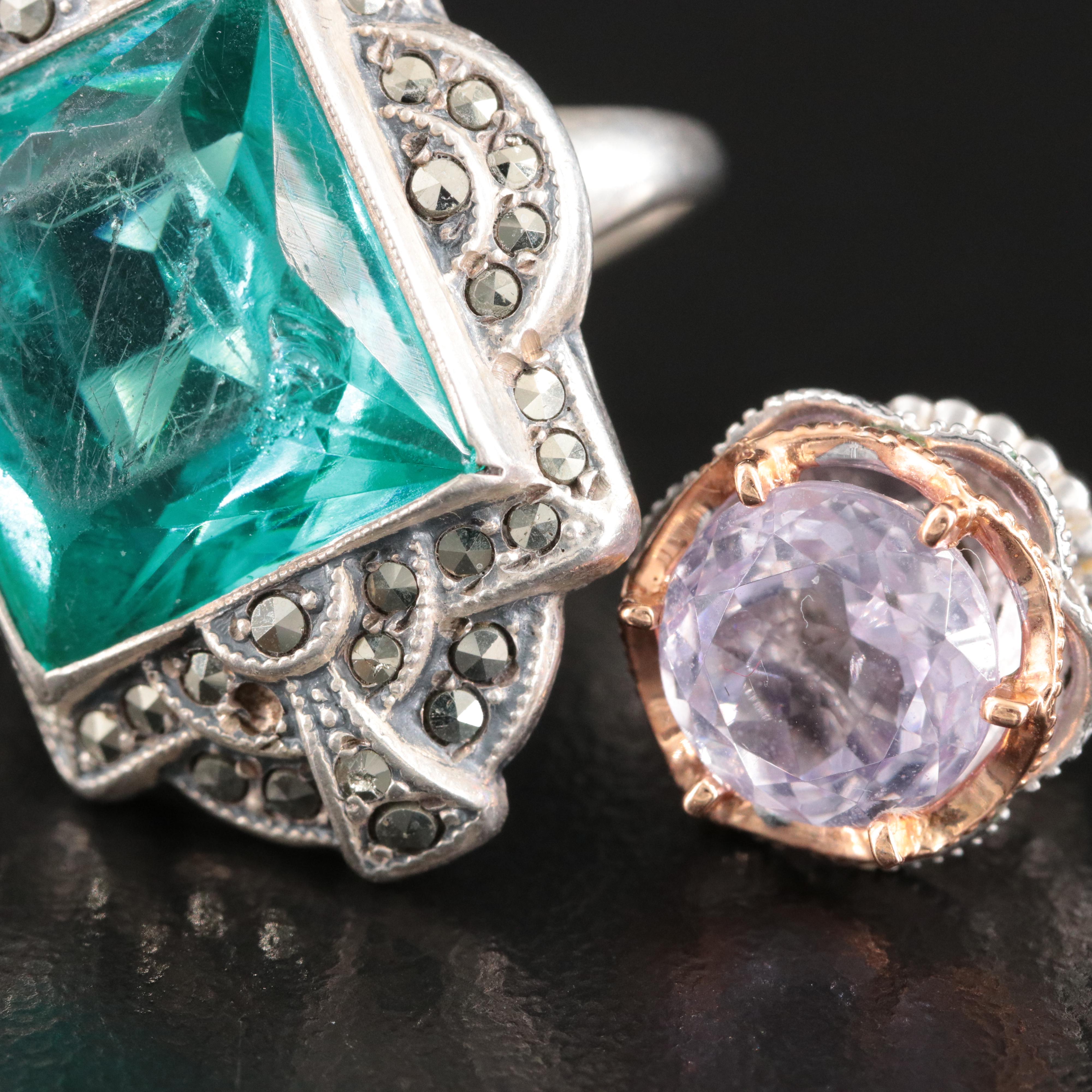 Tacori Sterling Earrings with 18K Accents and Ring