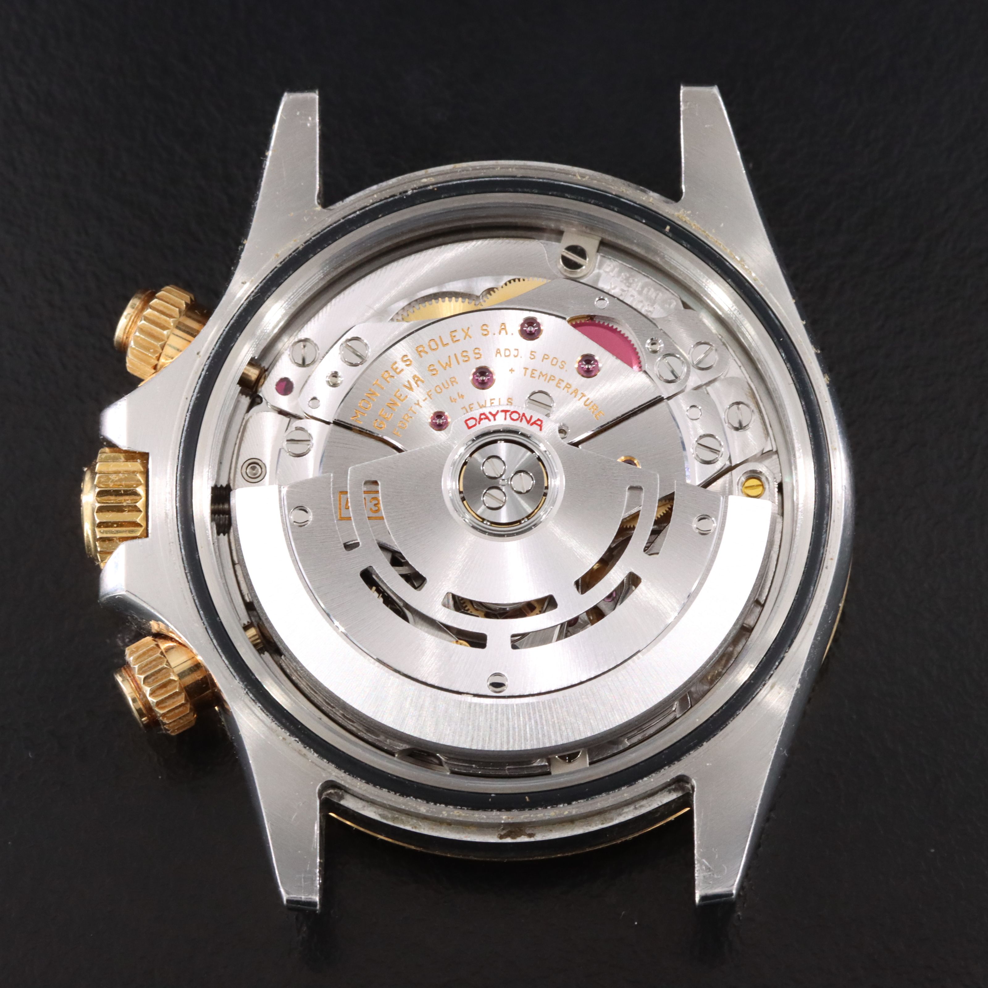 2000 Rolex Cosmograph Daytona  Black Serti Diamond Dial Two Tone 116523 Watch