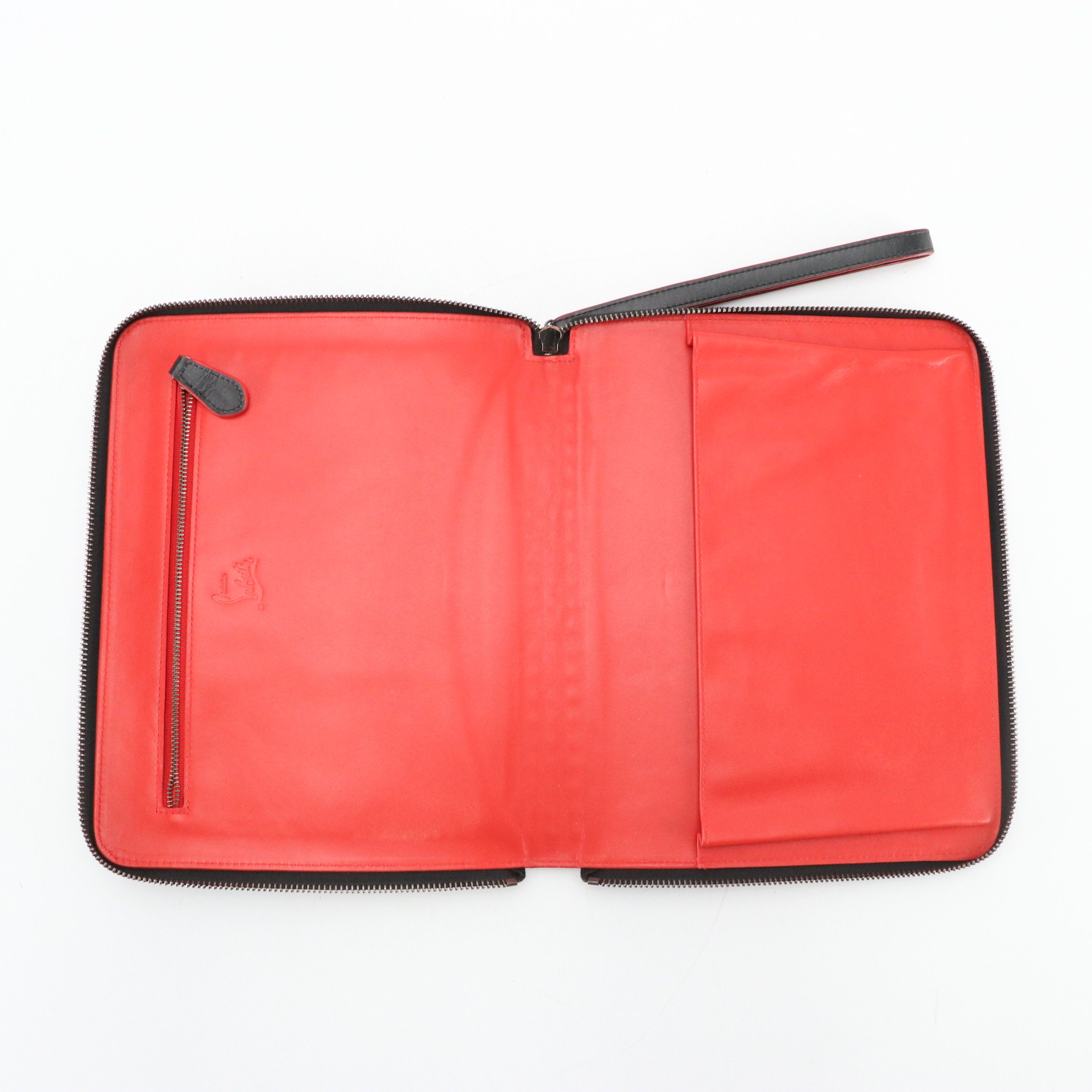 Christian Louboutin Cris Zip-Around iPad Case in Spike Studded Calf Leather