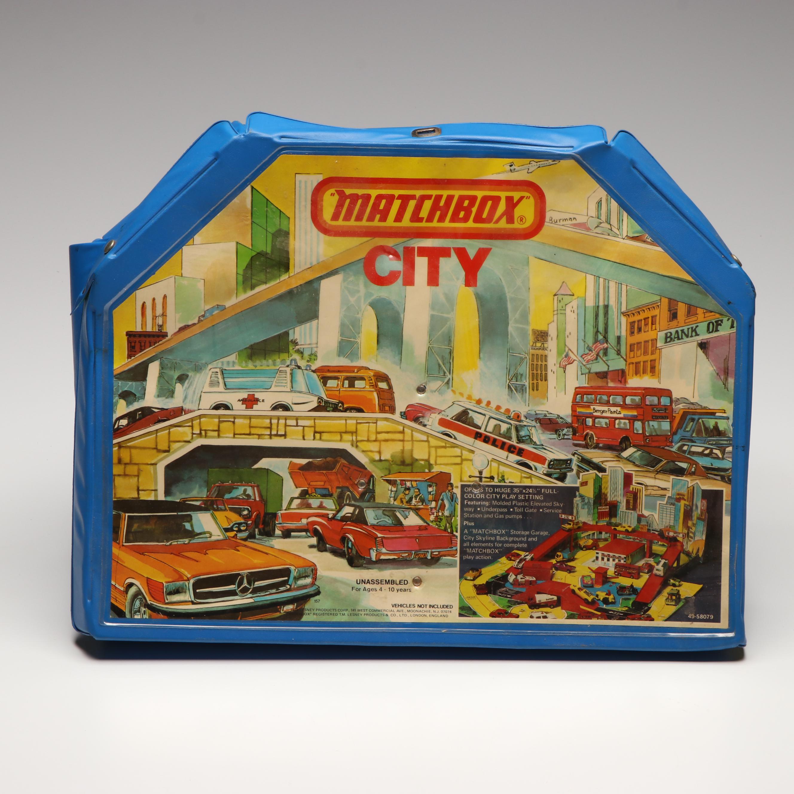 Matchbox City Play Set with Carry Cases and Other Diecast Toy Cars