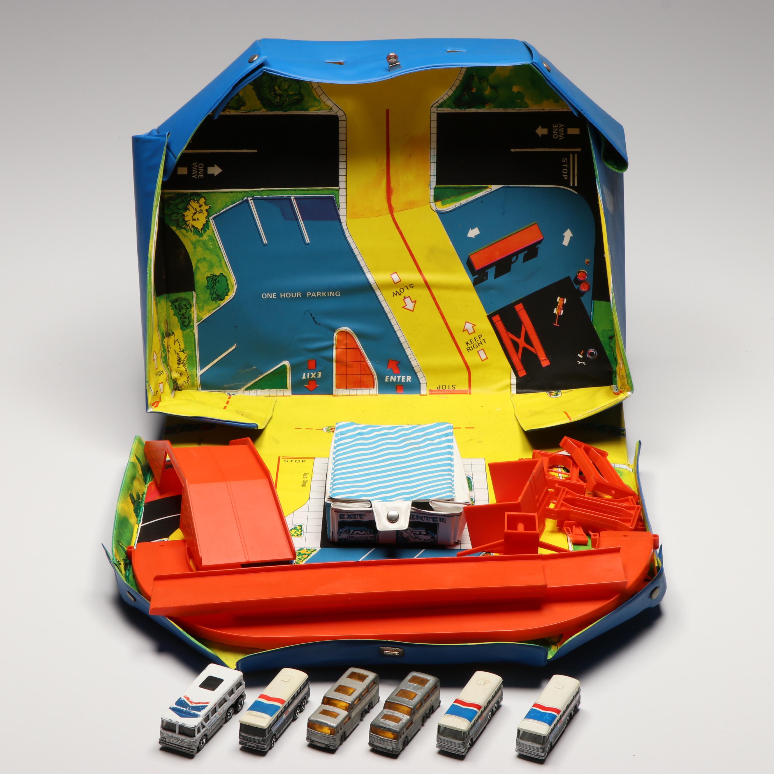Matchbox City Play Set with Carry Cases and Other Diecast Toy Cars