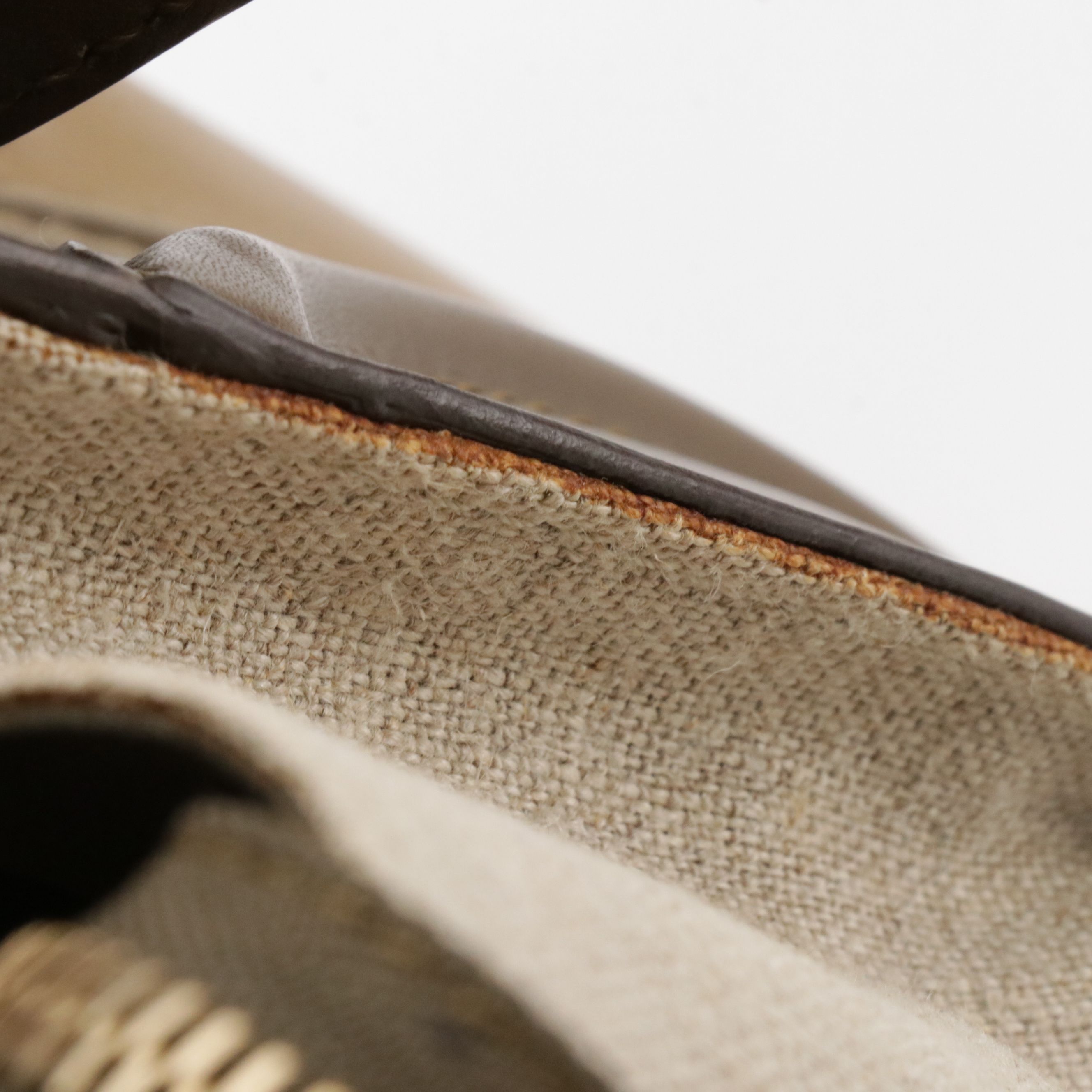 Céline Mini Luggage Tote in Beige Canvas and Two-Tone Calfskin Leather