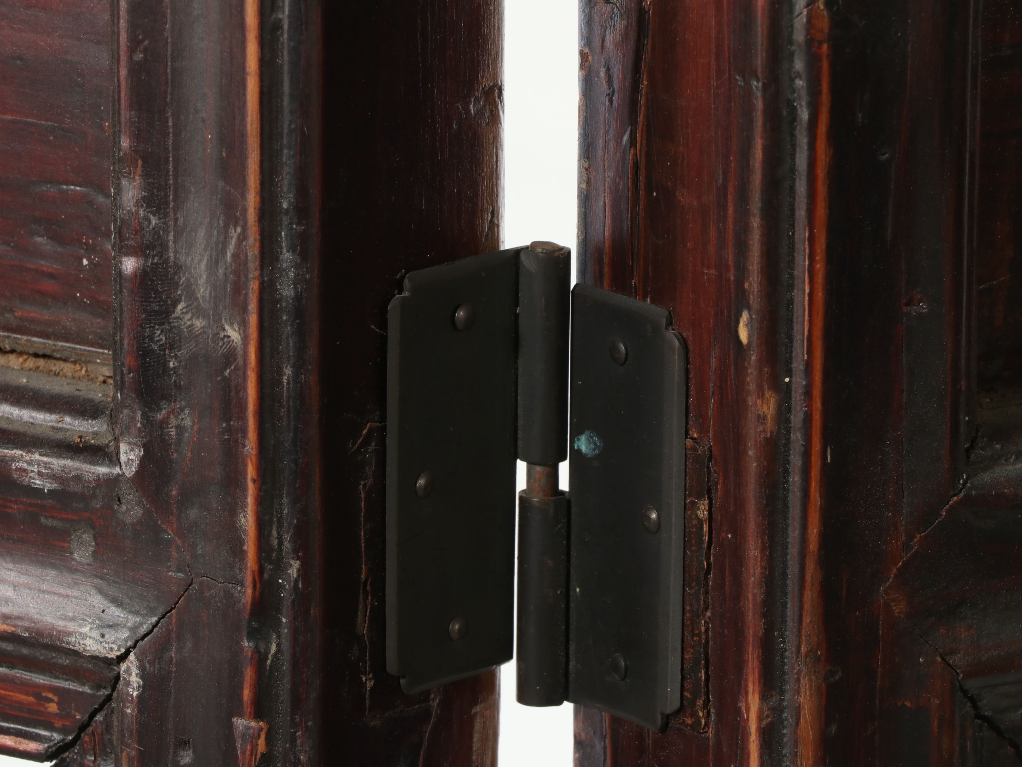 Chinese Carved Wood Three-Panel Screen