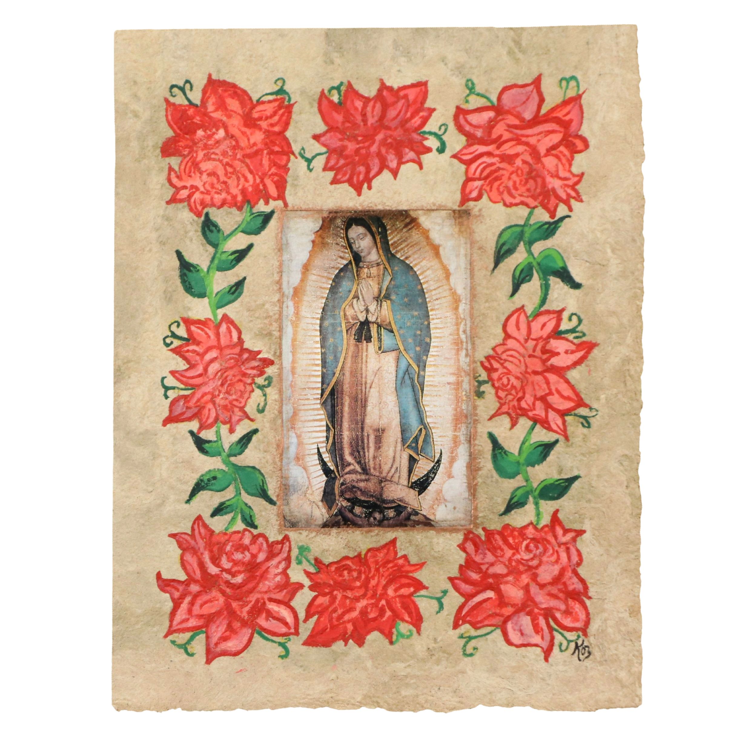 Mixed Media Composition with Our Lady of Guadalupe, 2003