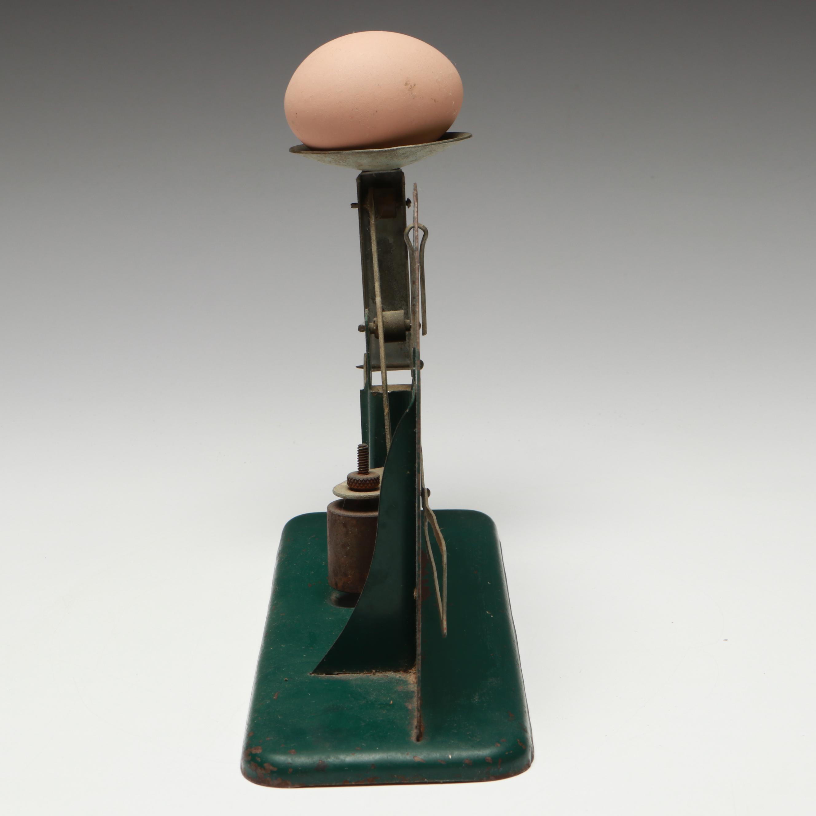 Farm Master Egg Scale with Faux Egg, Early to Mid-20th Century