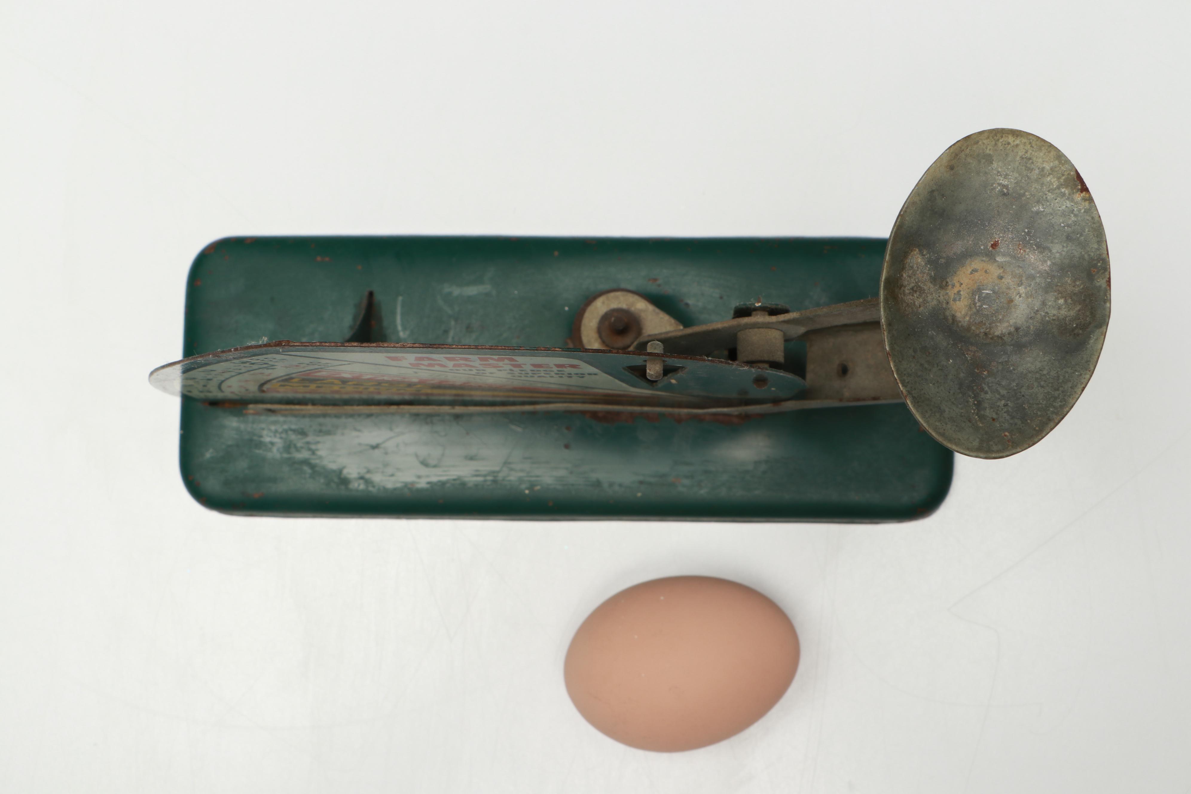 Farm Master Egg Scale with Faux Egg, Early to Mid-20th Century