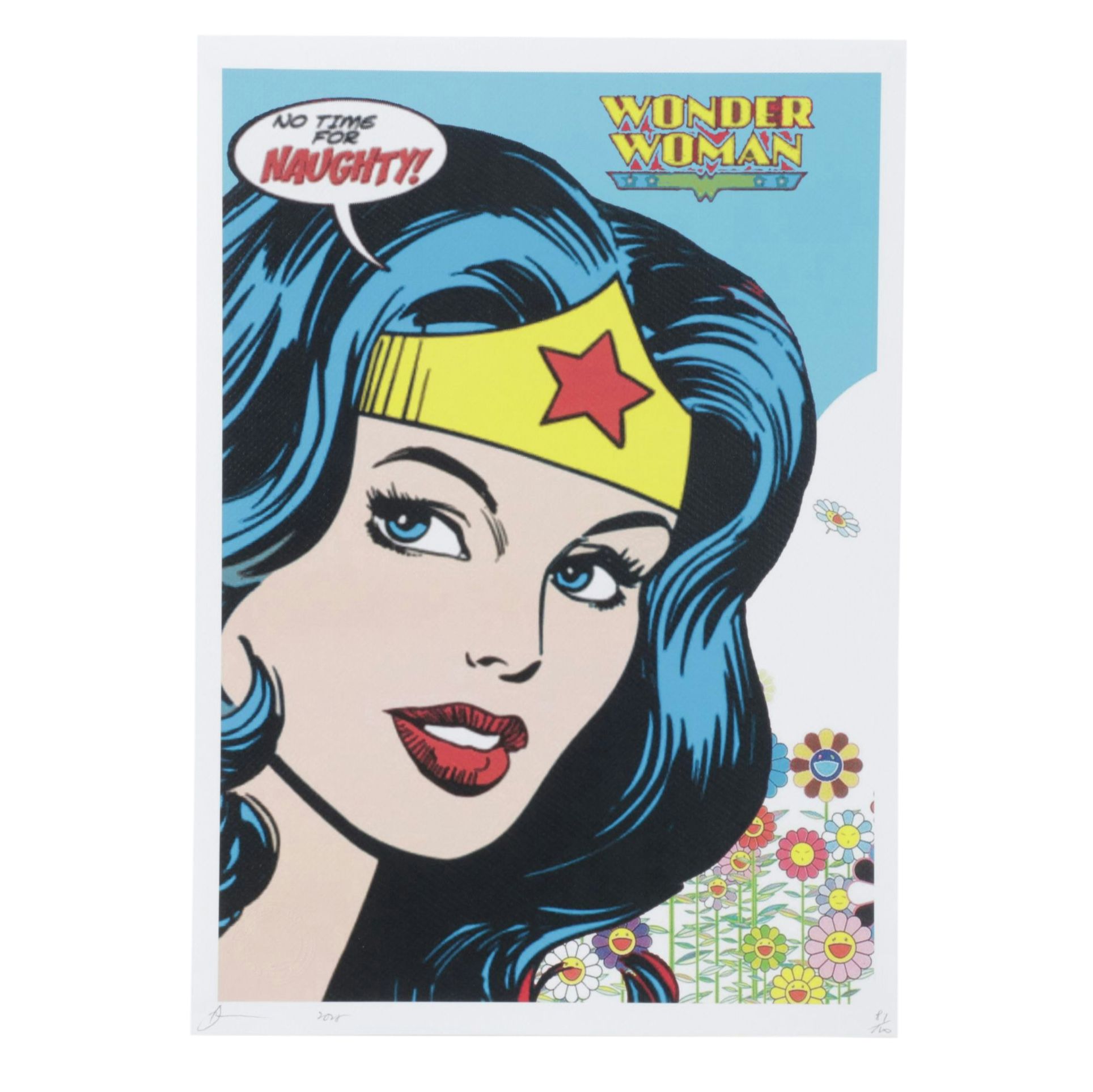 Death NYC Pop Art Graphic Print Featuring Wonder Woman x Murakami, 2025