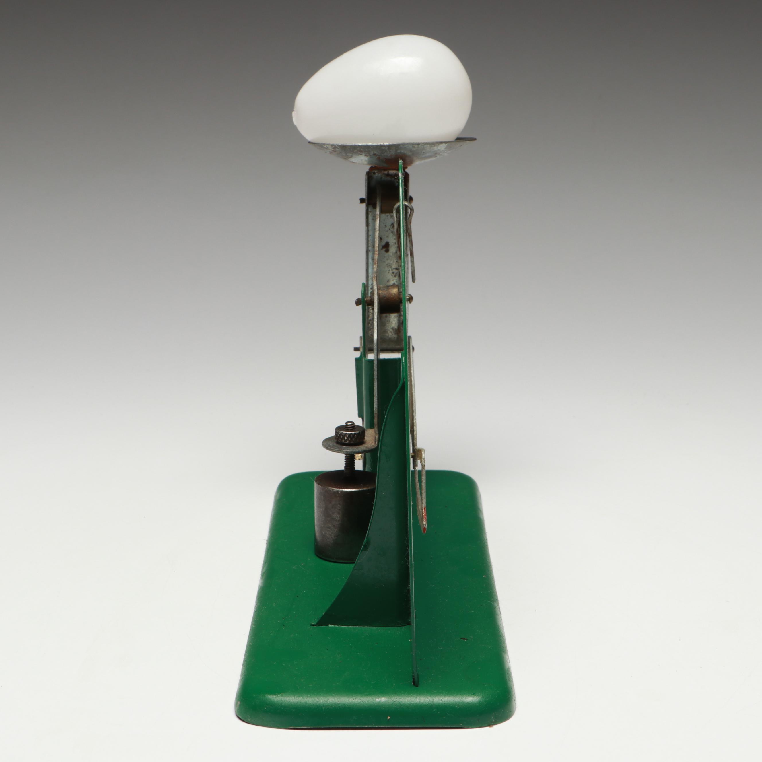 Vintage "Jiffy-Way" Metal Egg Scale, Mid-20th Century